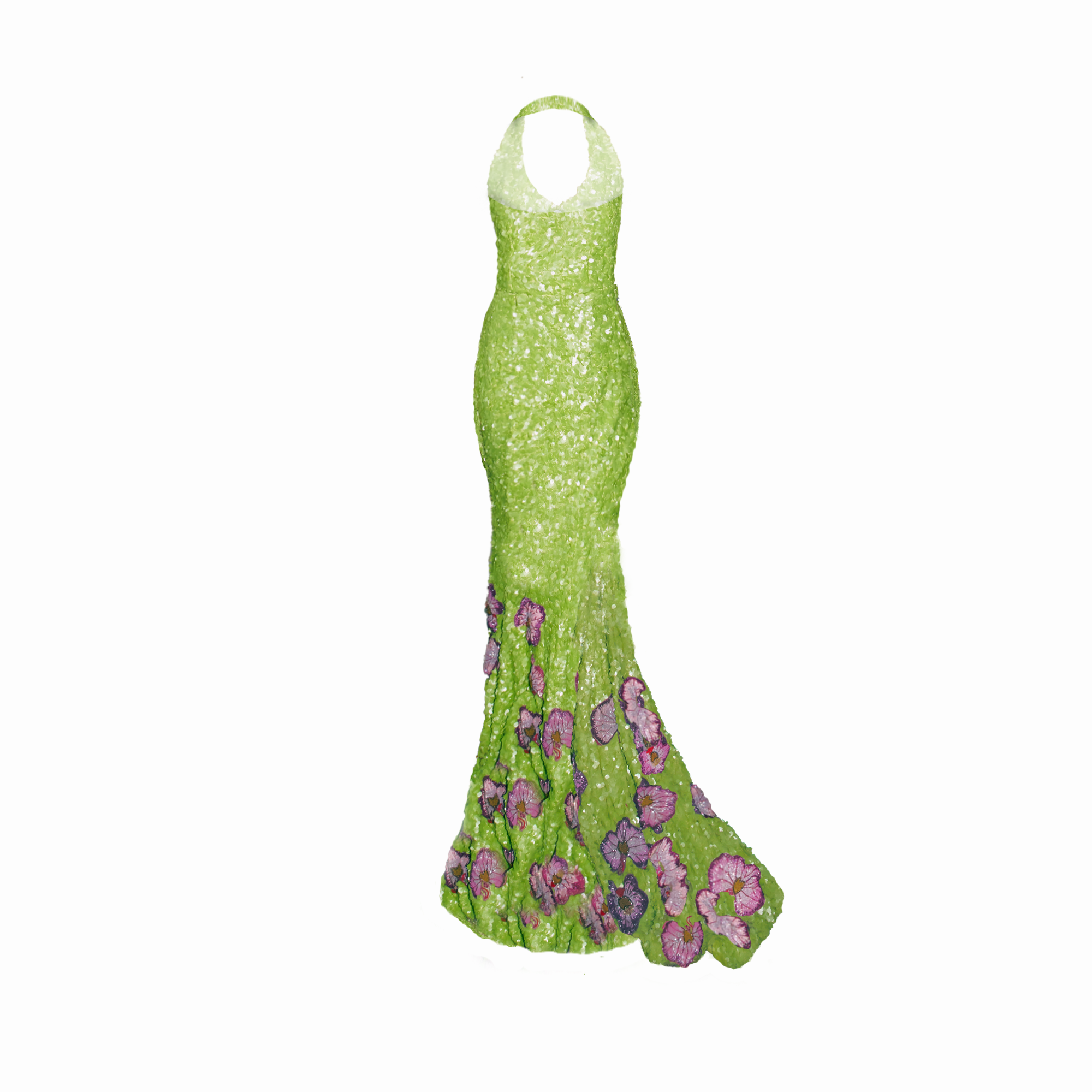 Bright Lime Green Gown