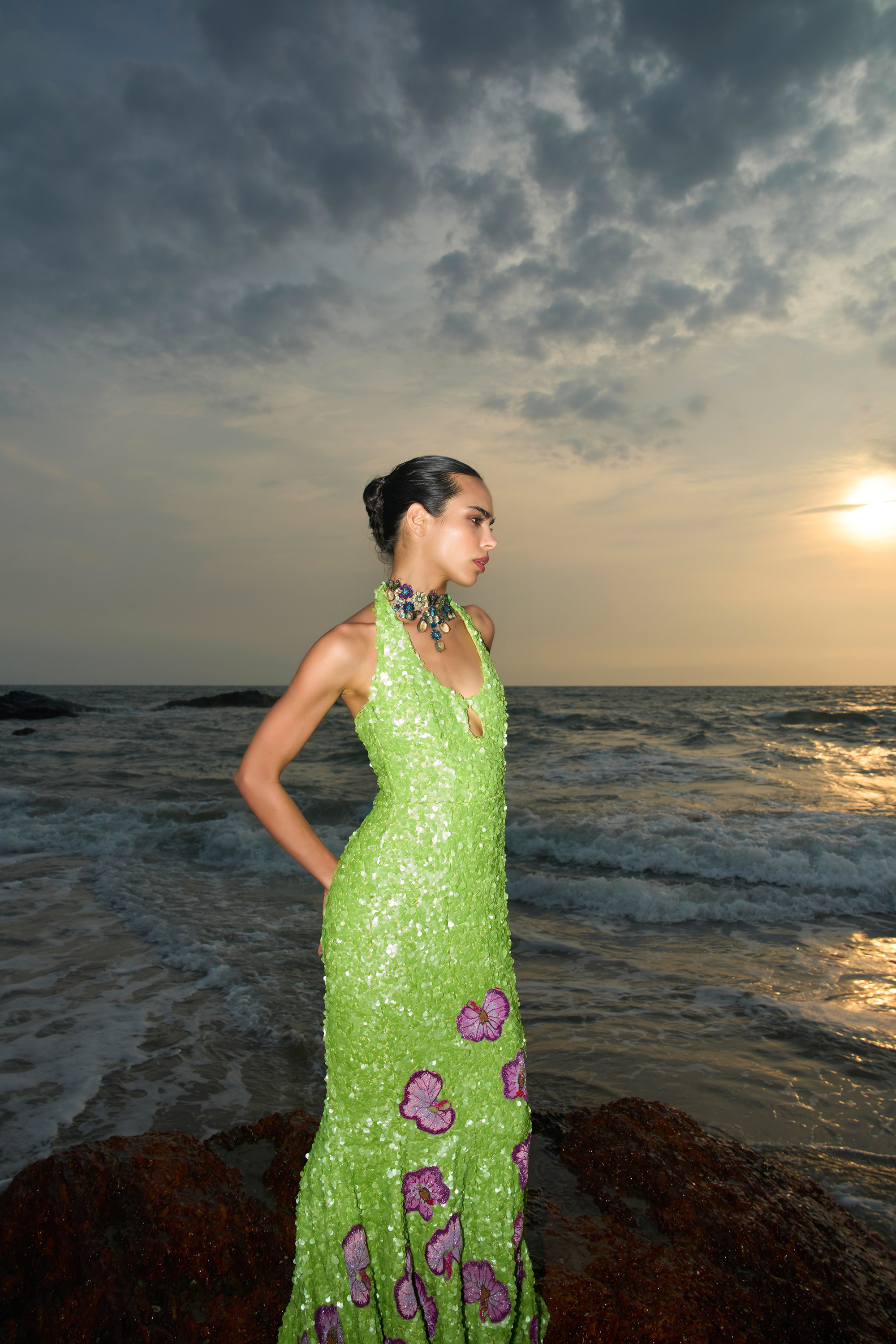 Bright Lime Green Gown