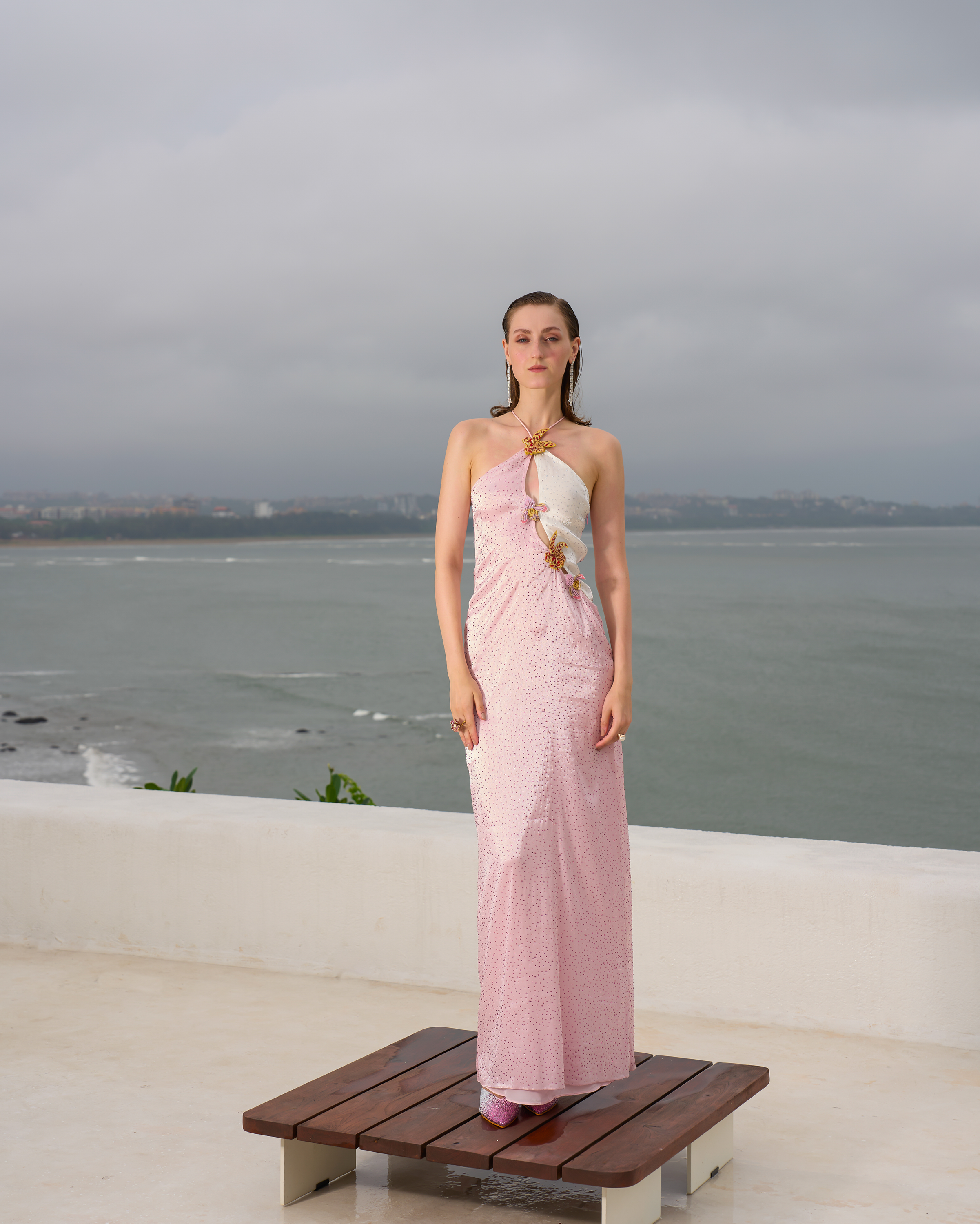 Pink Ditsy Polka Dress