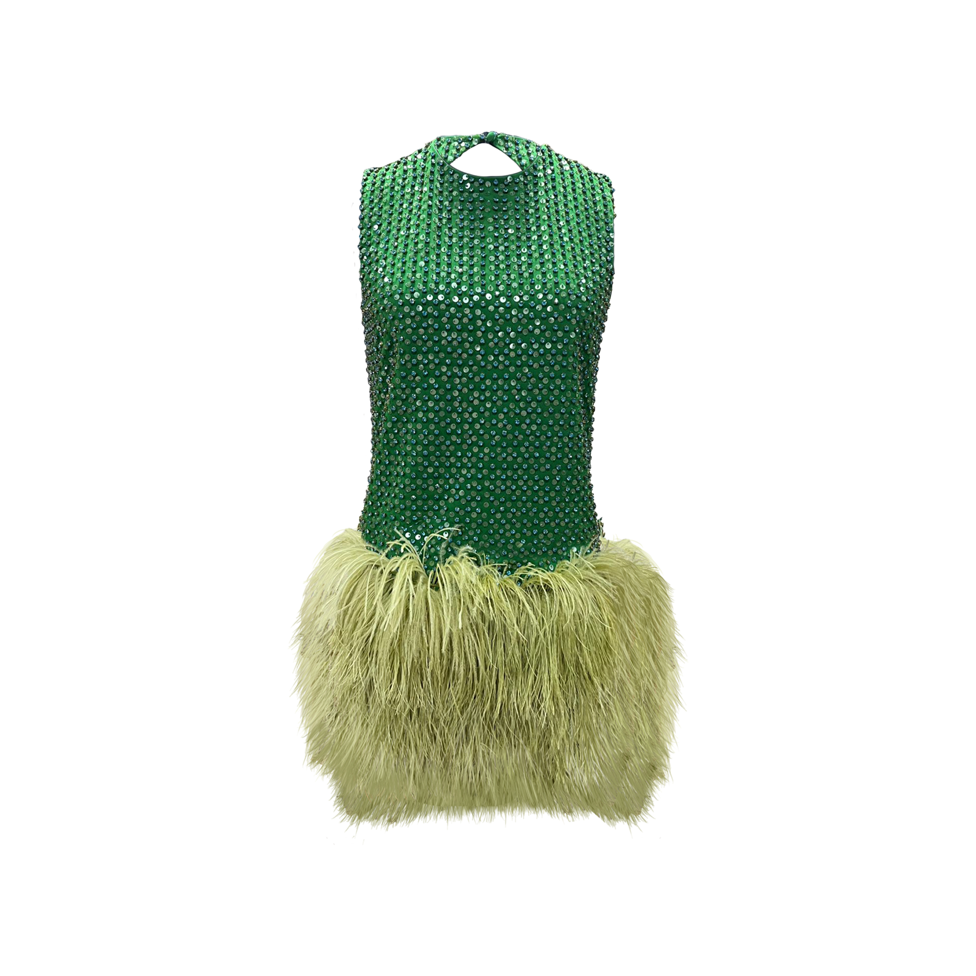 Emerald Crystal Embroidered Dress