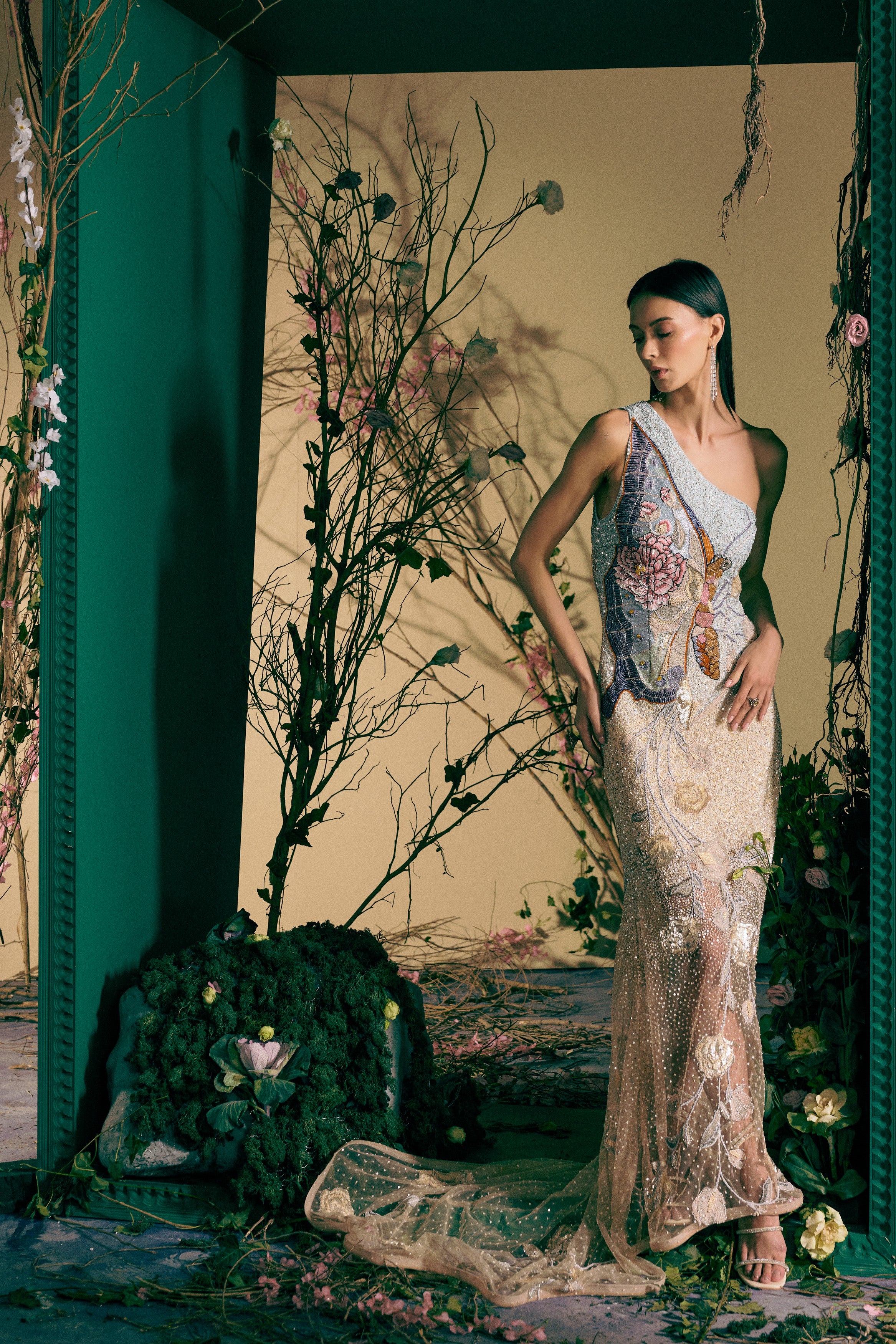 Whispering Wings Tapestry Gown