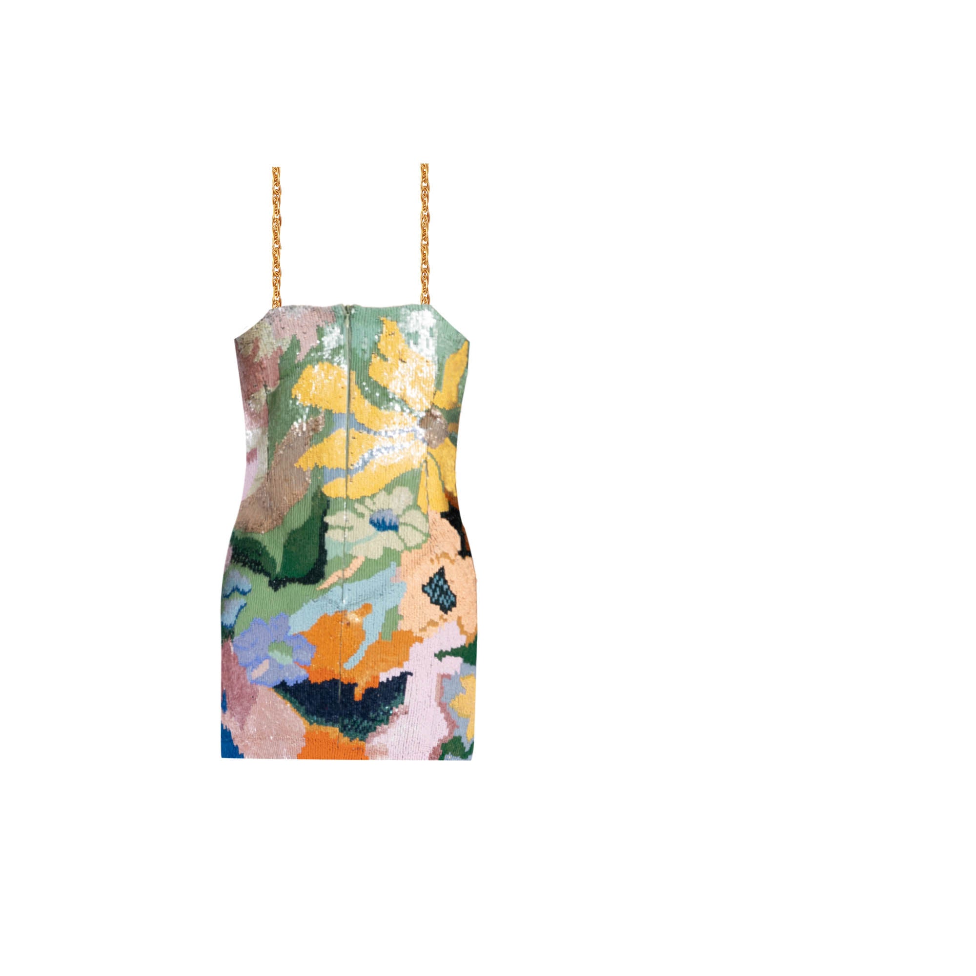 Floral Jacquard Embroidered Mini