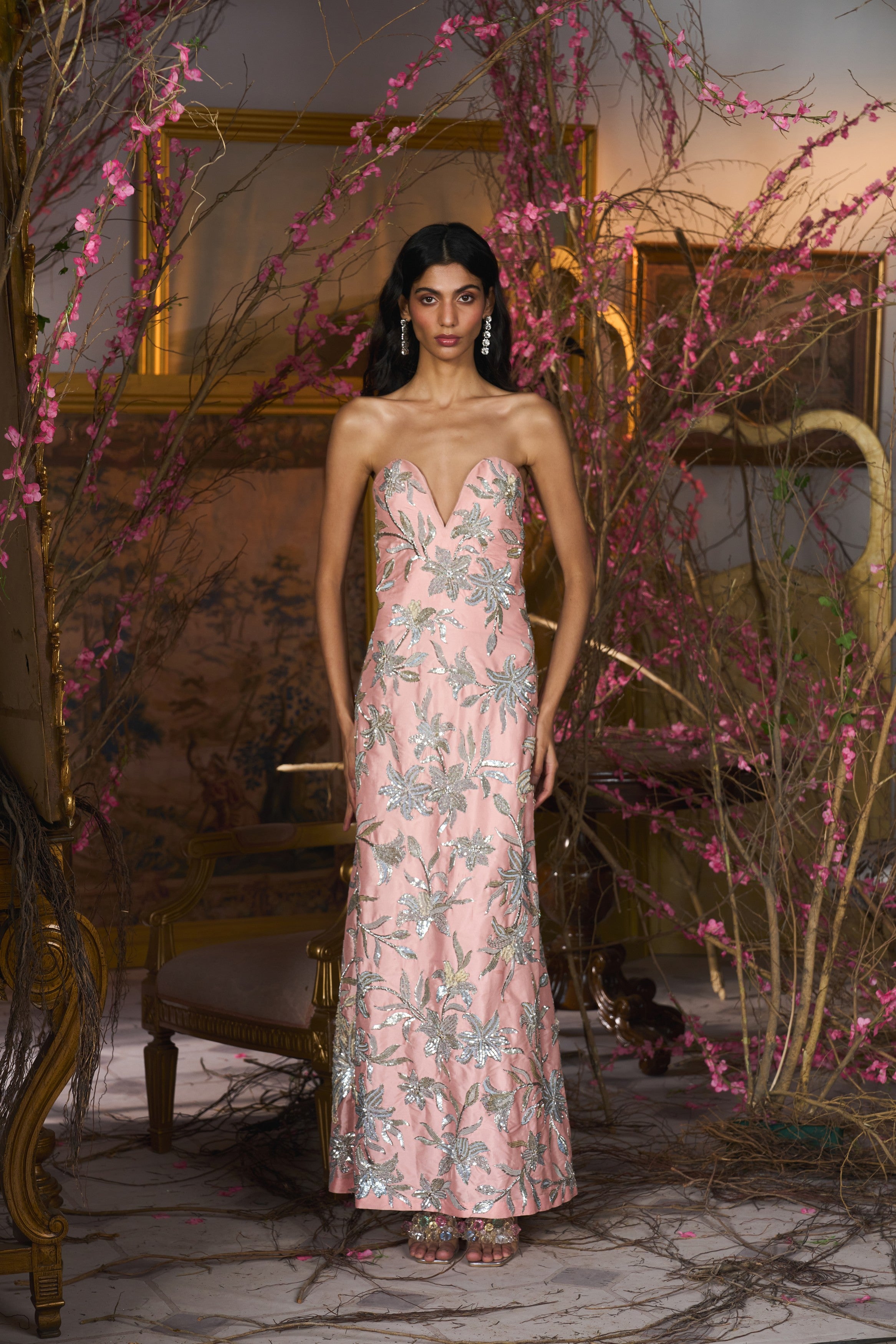 Frosted Rose Tapestry Dress