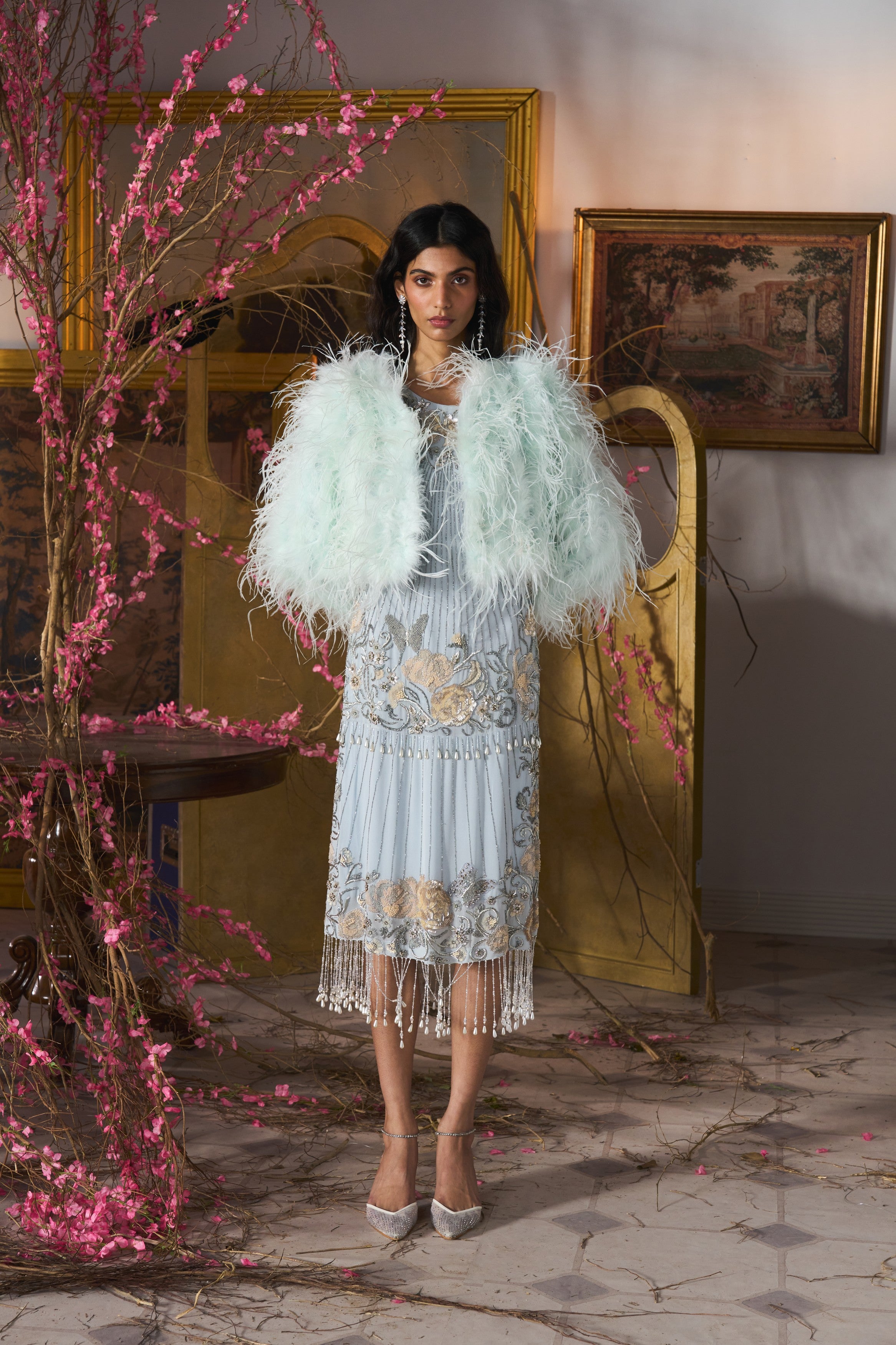 Aquamarine Frosted Bloom Jacket