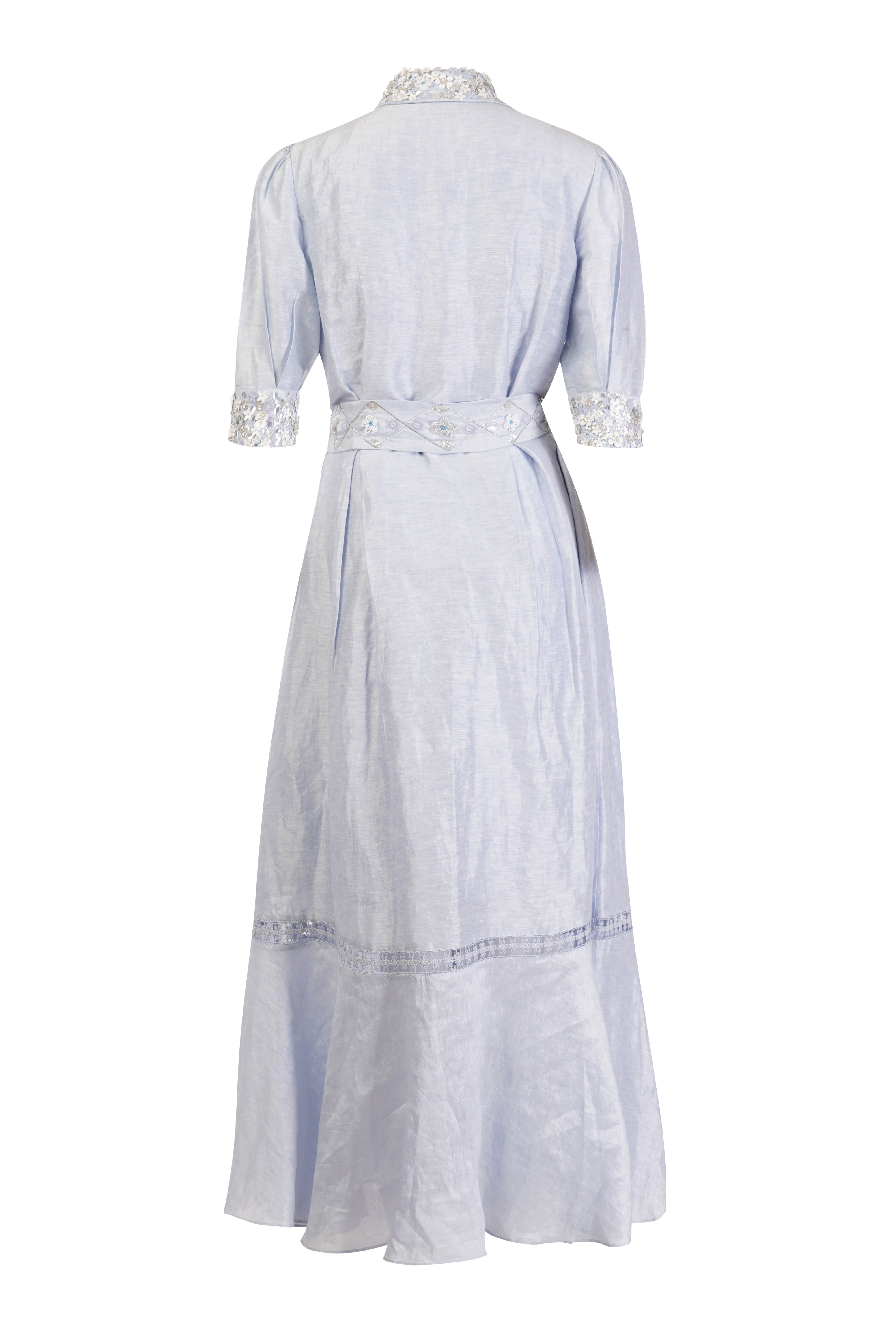 Serene Petale emb. shirt dress