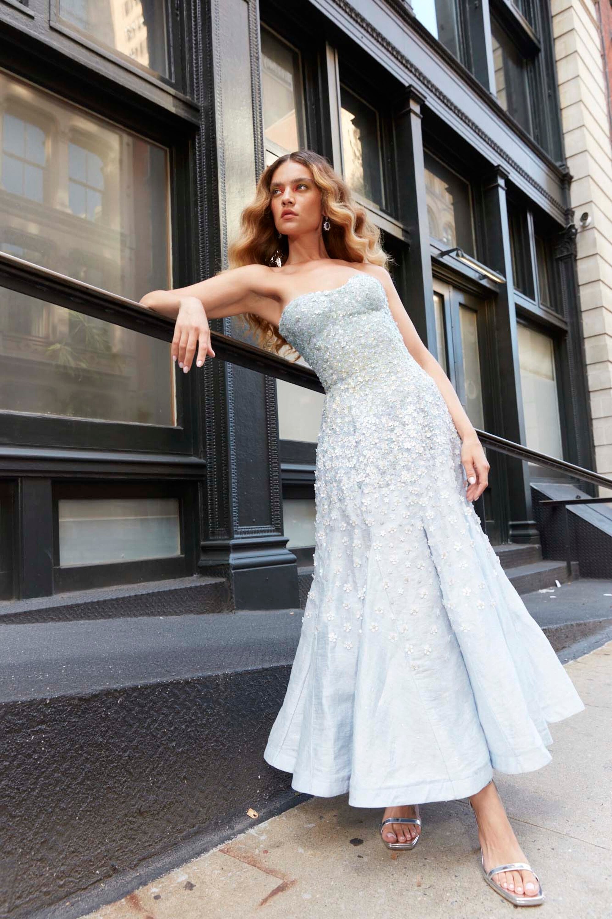 Vasilisa Petale corset emb. gown.
