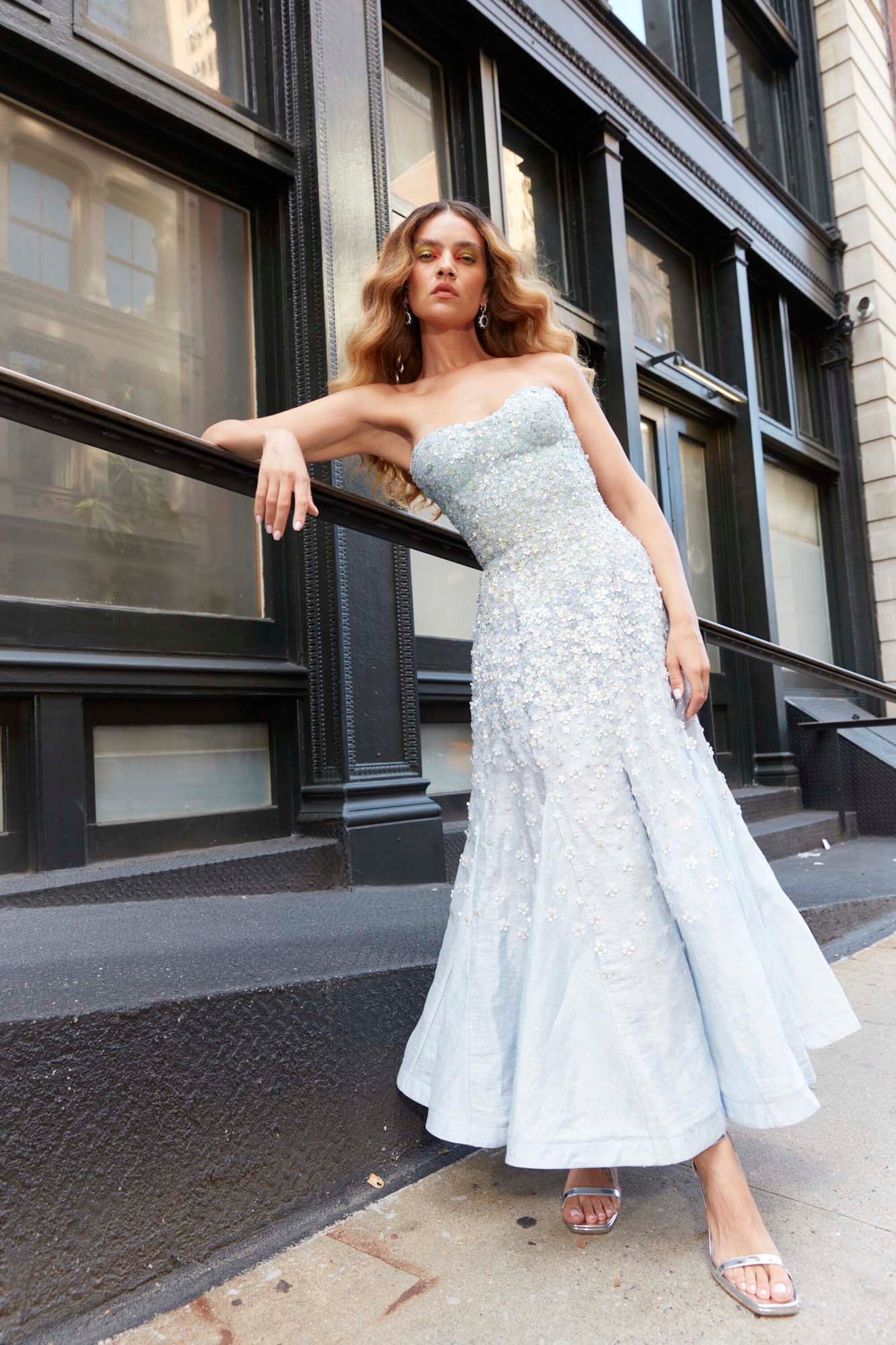Vasilisa Petale corset emb. gown.