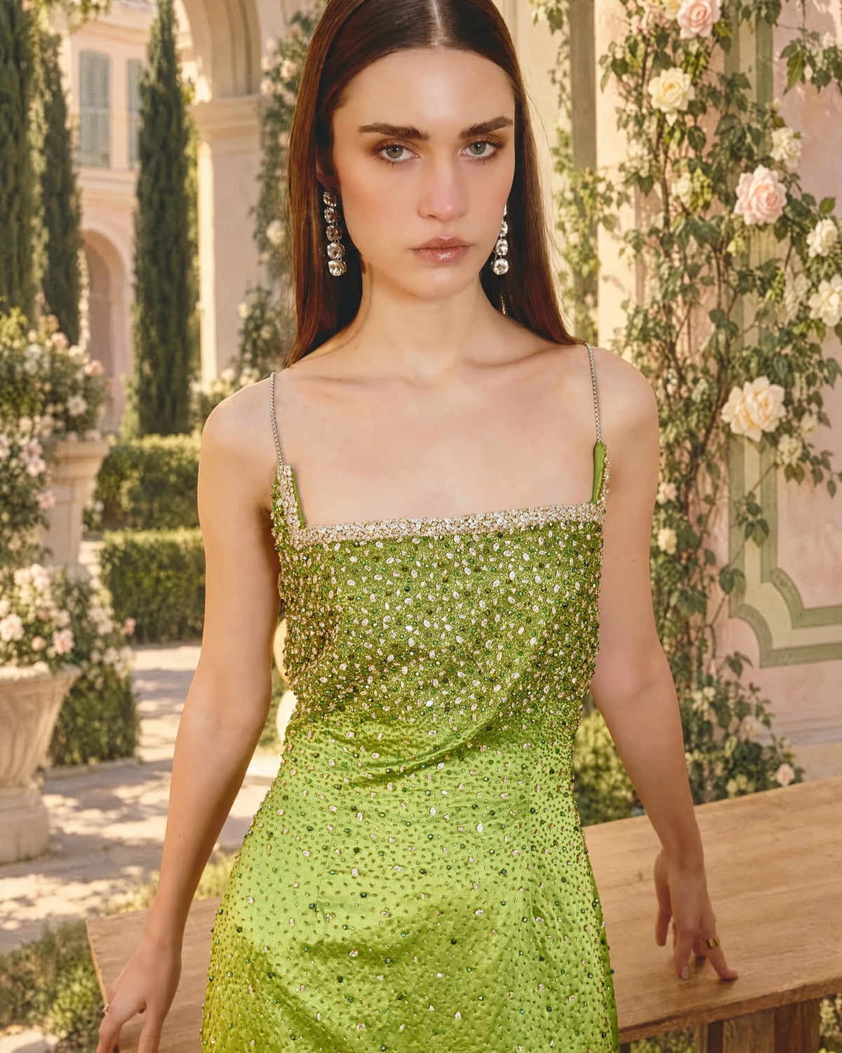 Jade Embellished Mini Dress