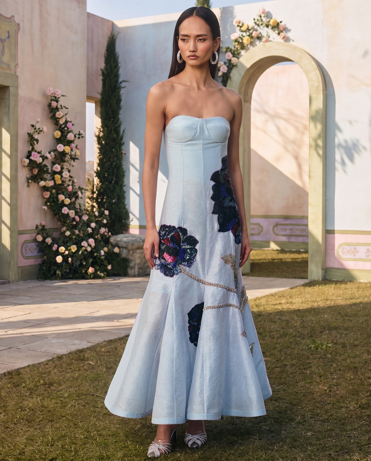 Peony Mist Embellished Dress