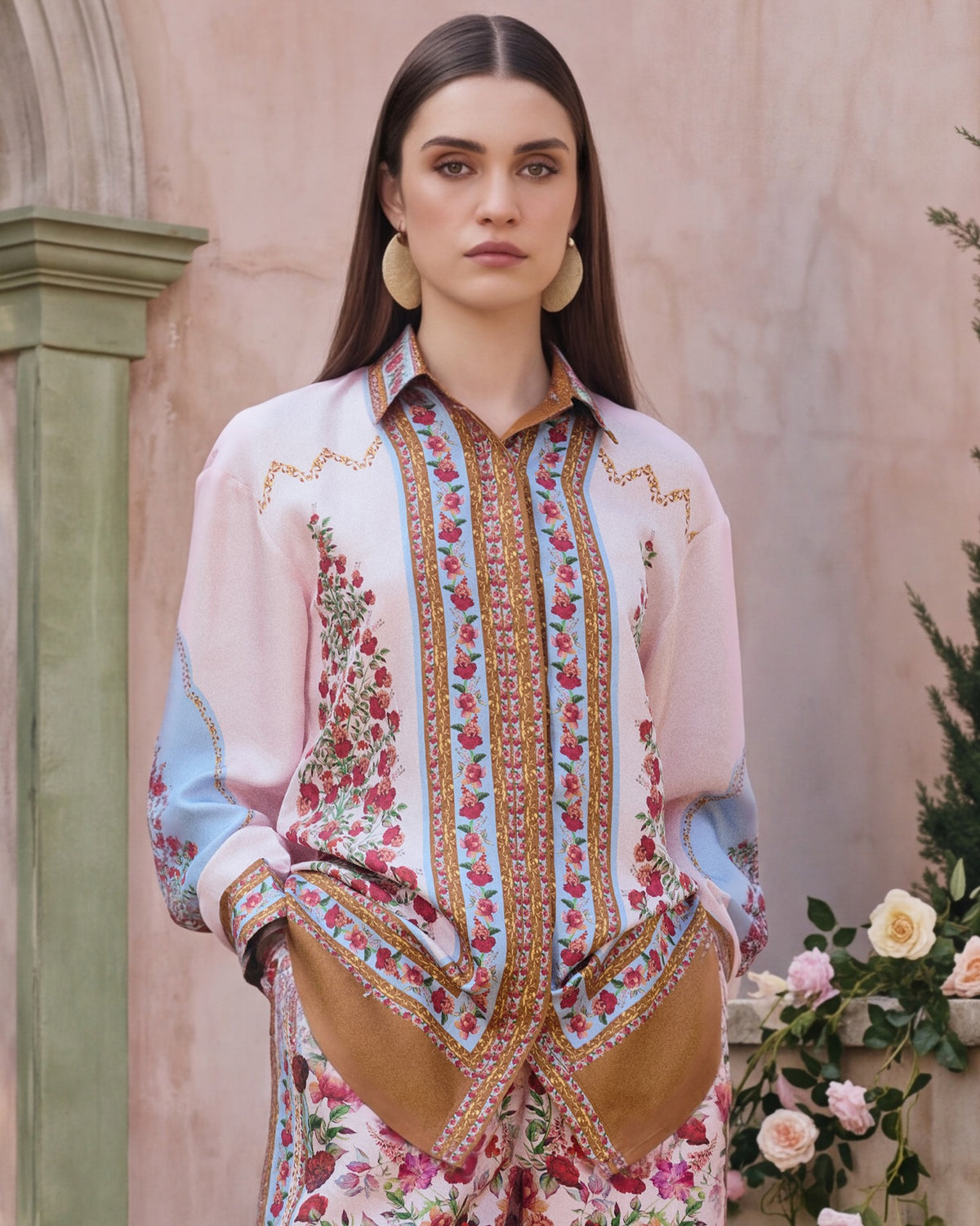 Blush Rose Silk Shirt