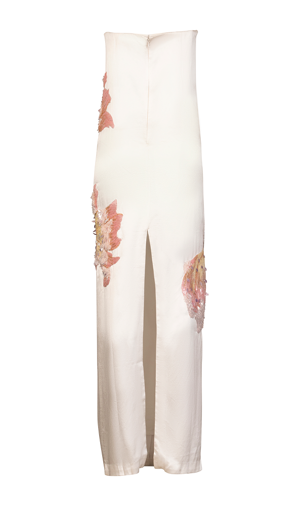 Cocktail wedding guest dress created for modern reception styling