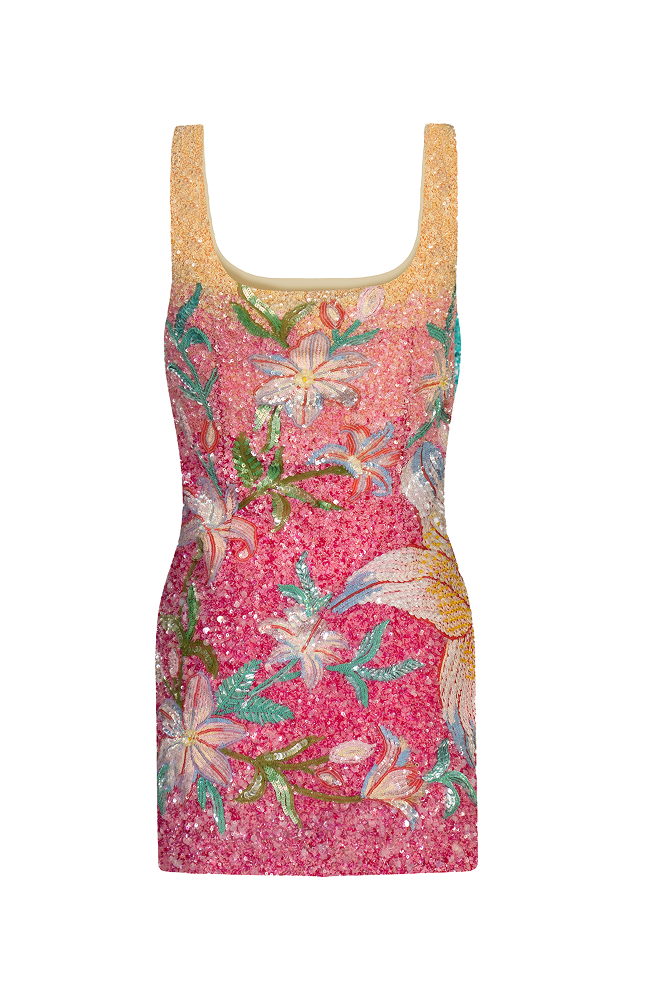 Sleeveless mini party dress styled as a fitted cocktail party dress