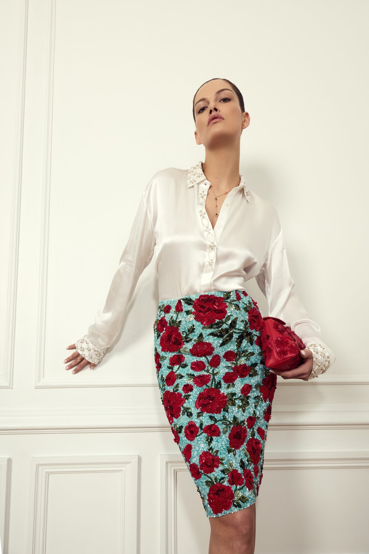 Pearl Geo Satin Shirt