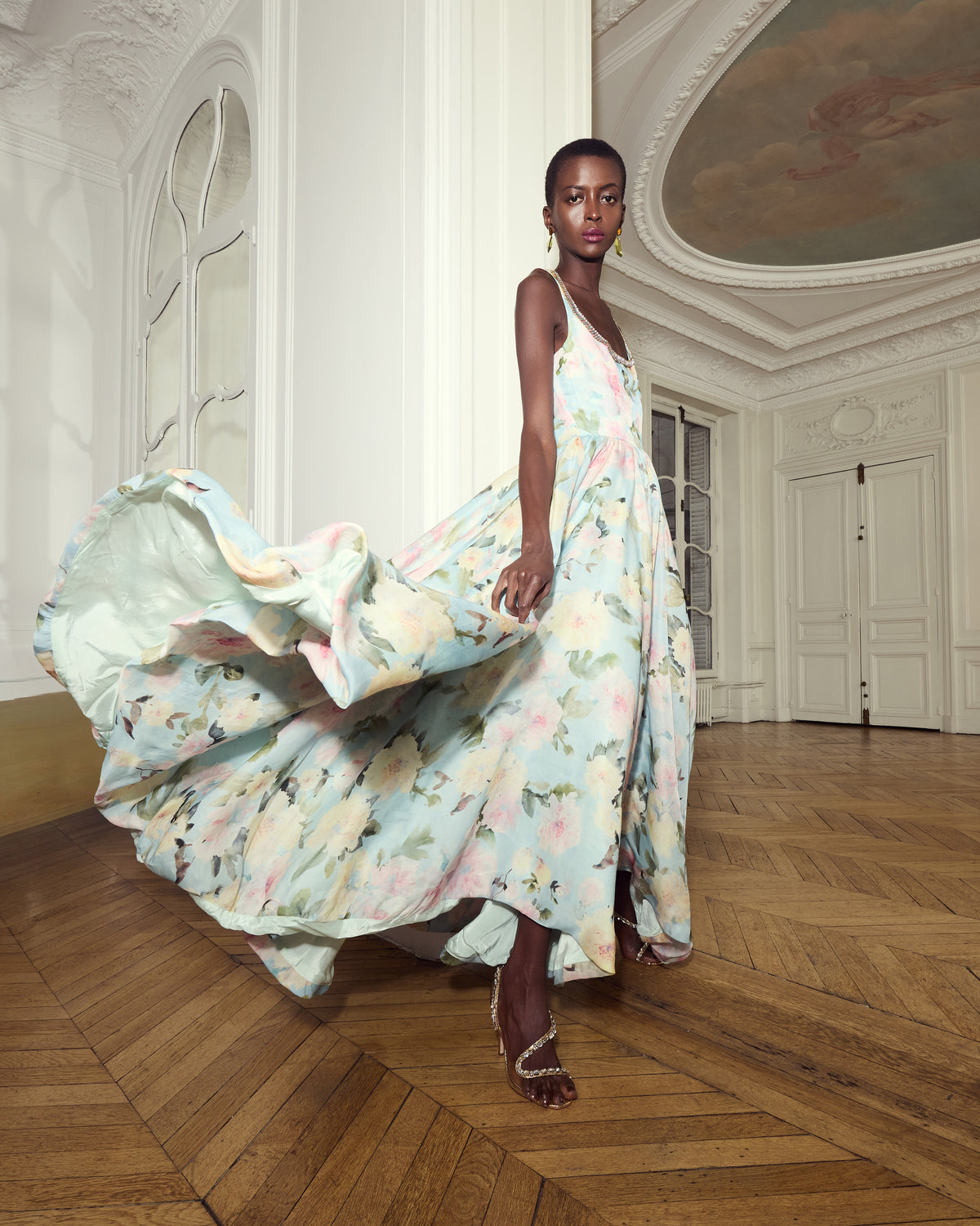 Mist Haze Ruffle Dress