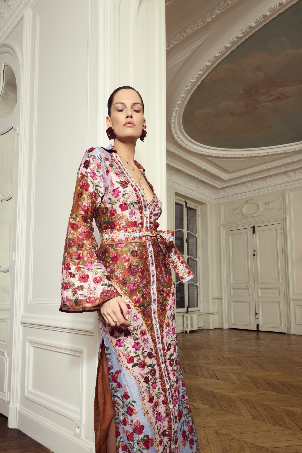 Rose Wood Boudoir Shirt Dress