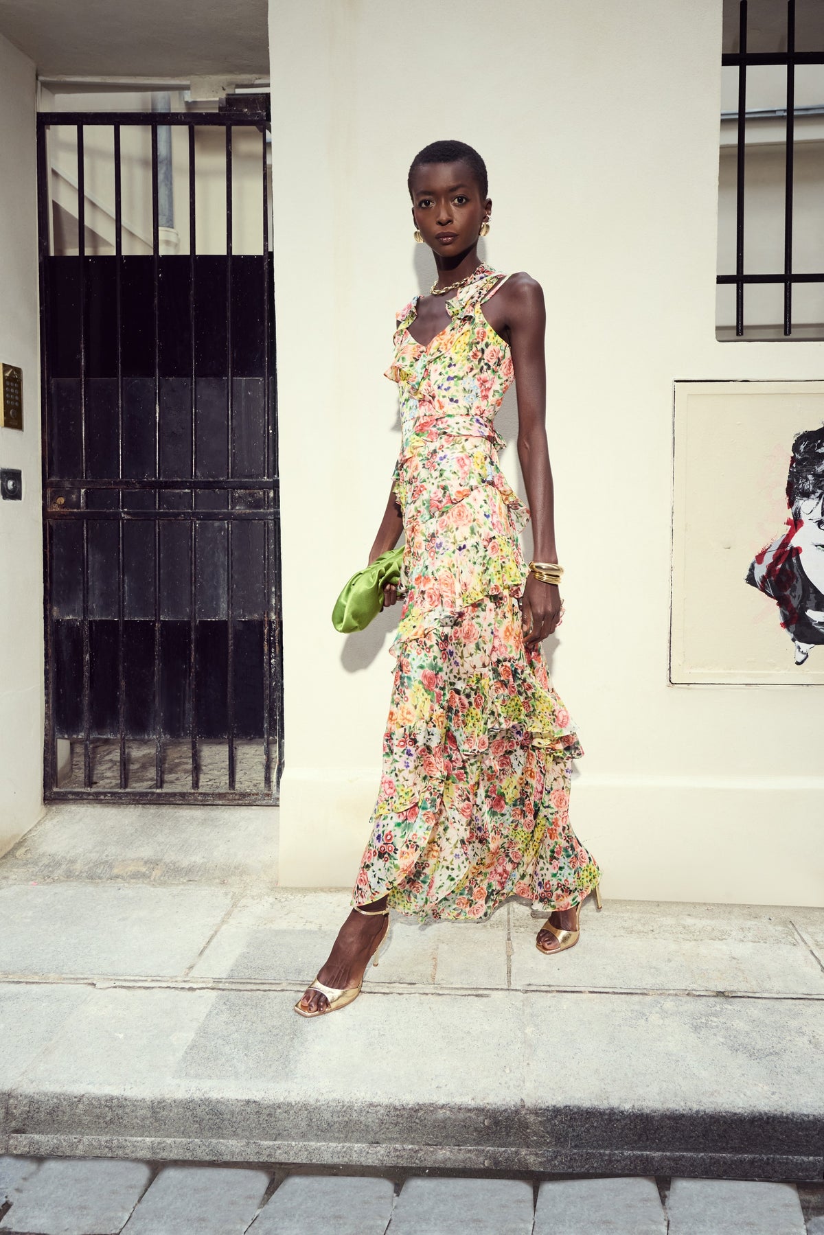 Sun Burst Floral Dress