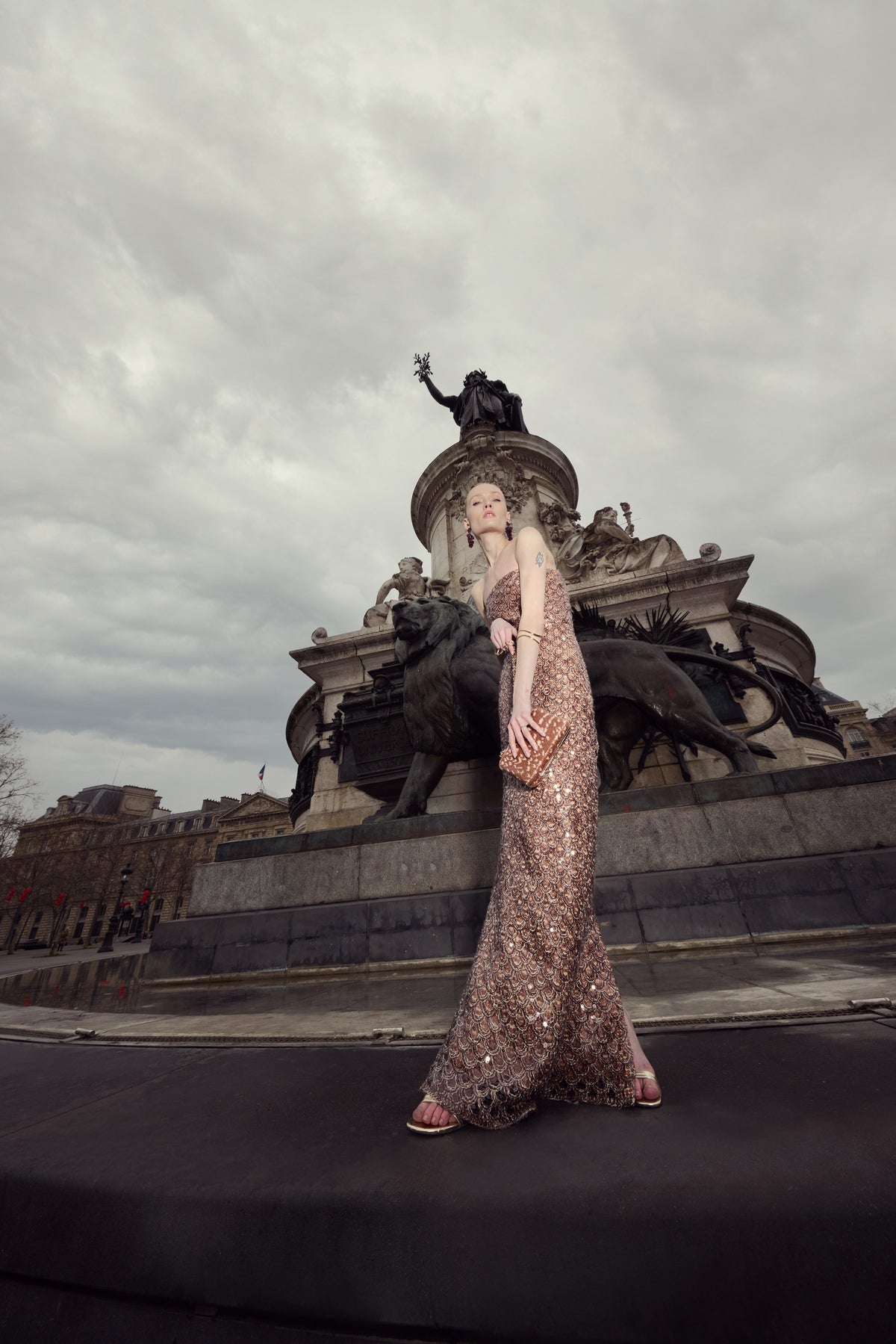 Scales of Gold Column Dress