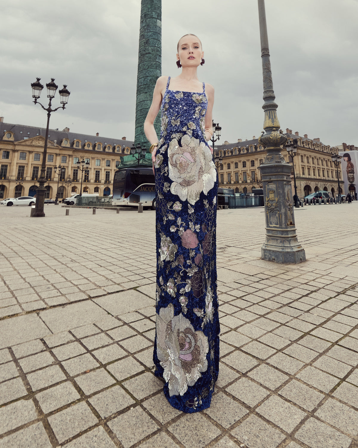 Midnight Sapphire Embellished Dress