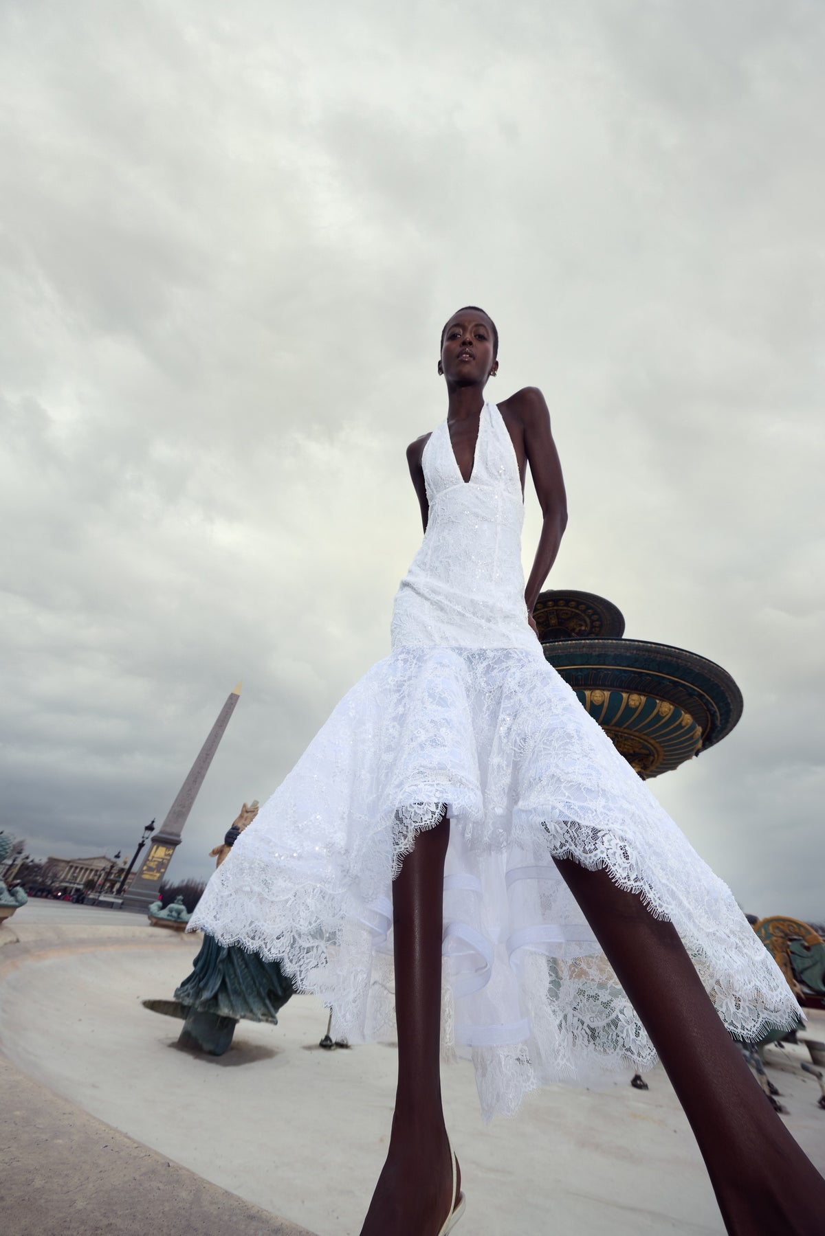 Moonveil Halter Fishtail Dress