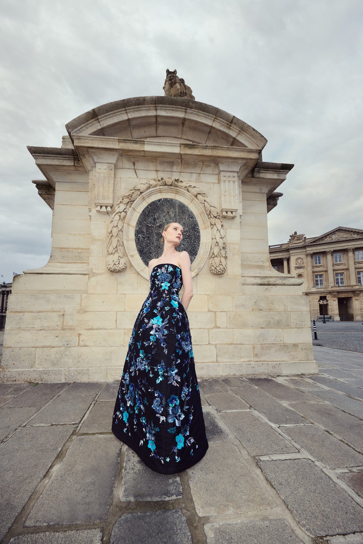 Noir Floral Garden Dress
