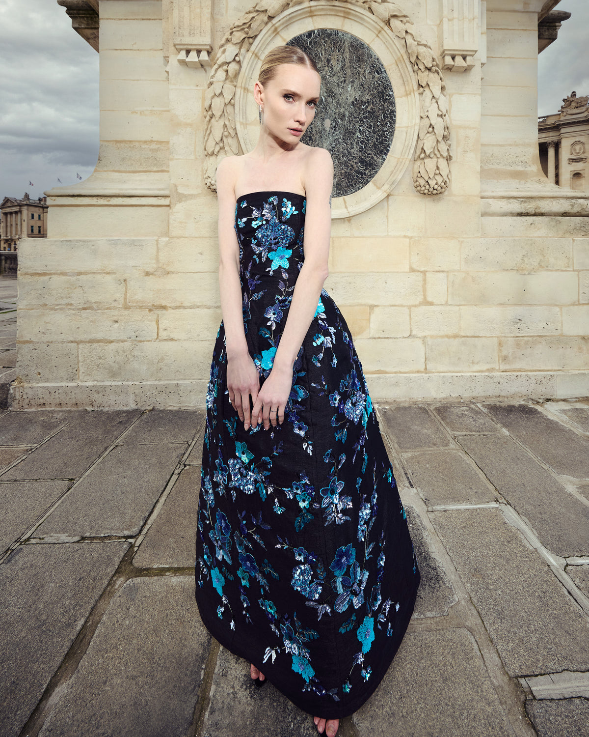 Midnight Turquoise Embellished Dress