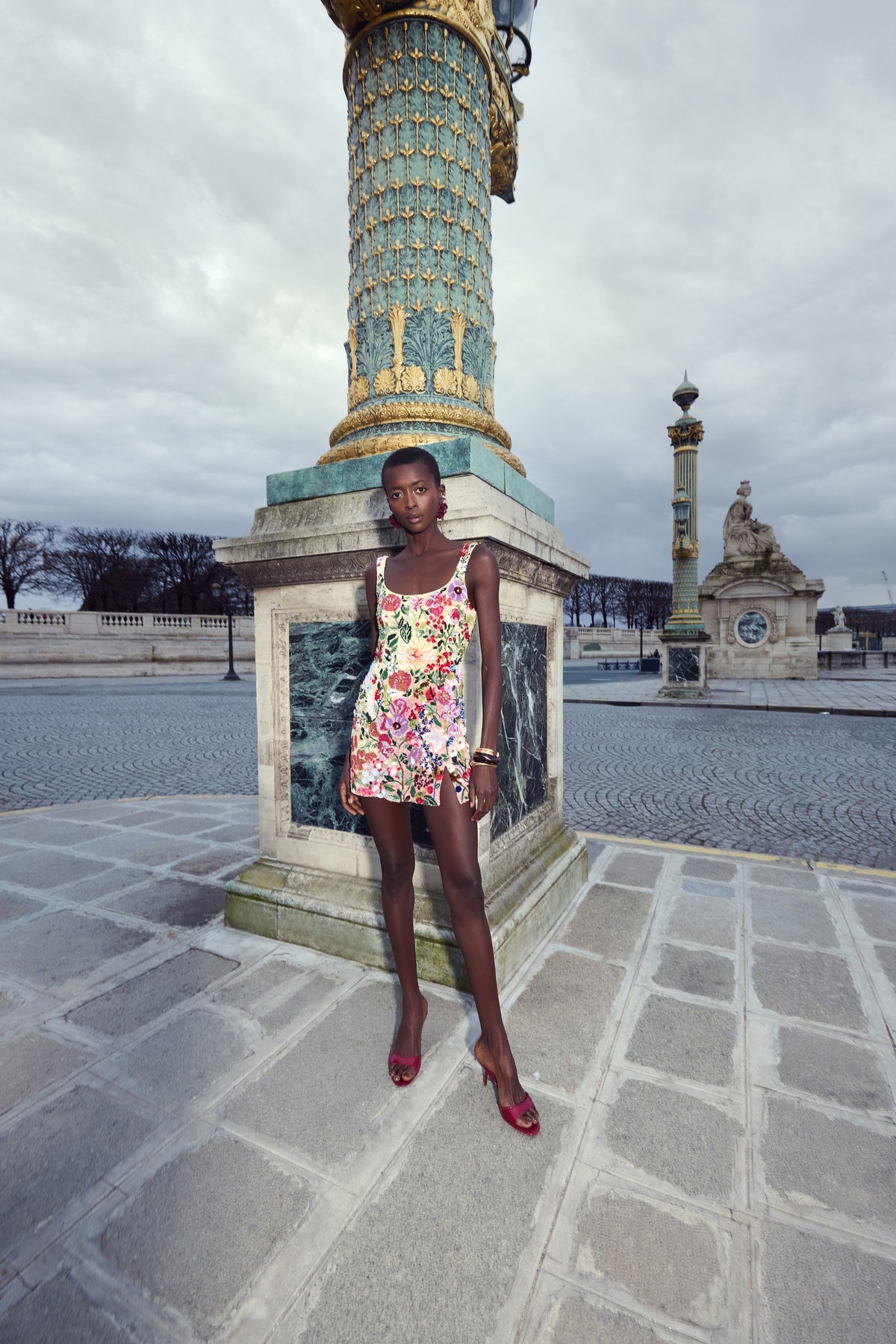 Sunlit Embellished Mini Dress