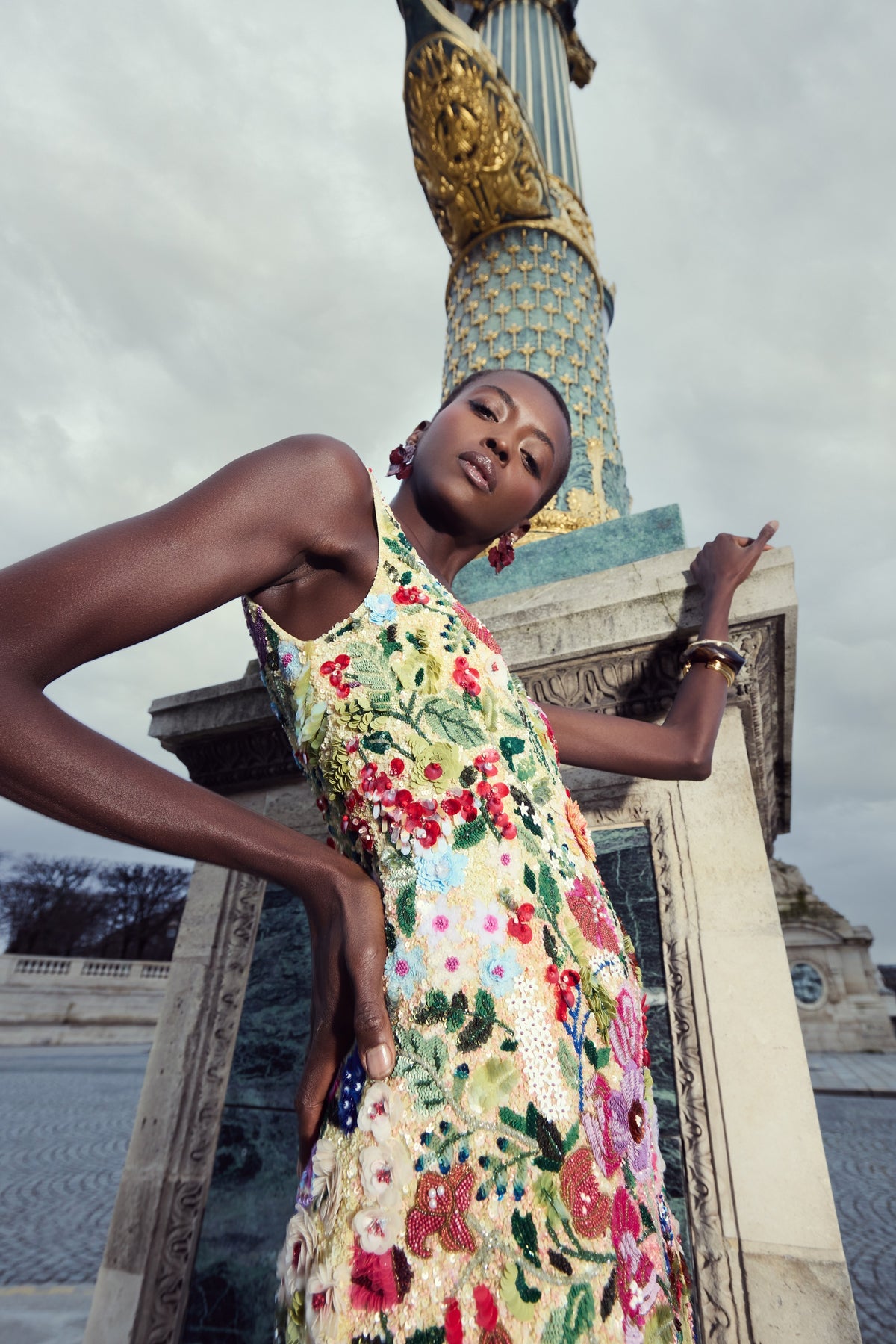 Sunlit Embellished Mini Dress