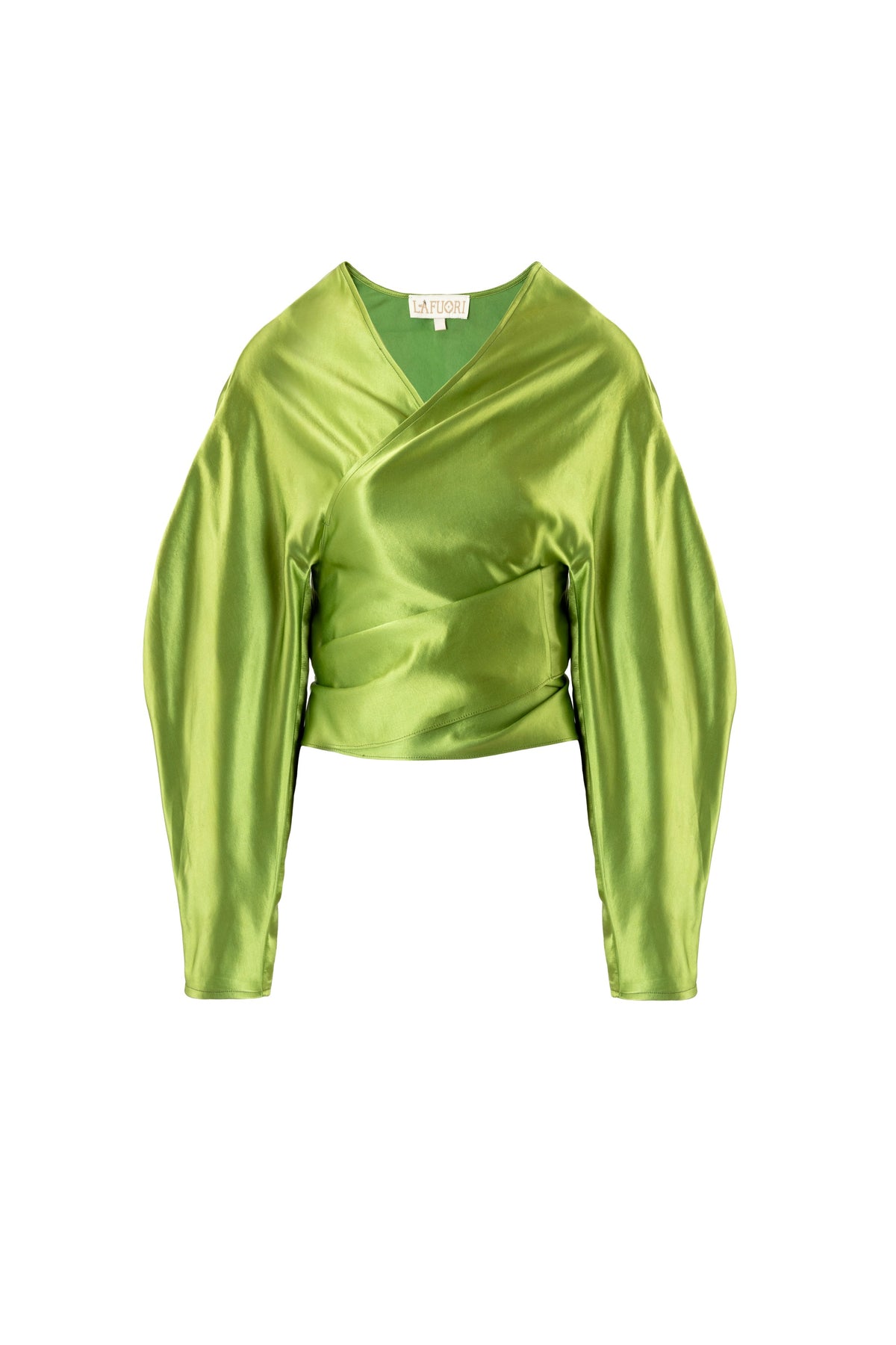 Chartreuse Wrap Top