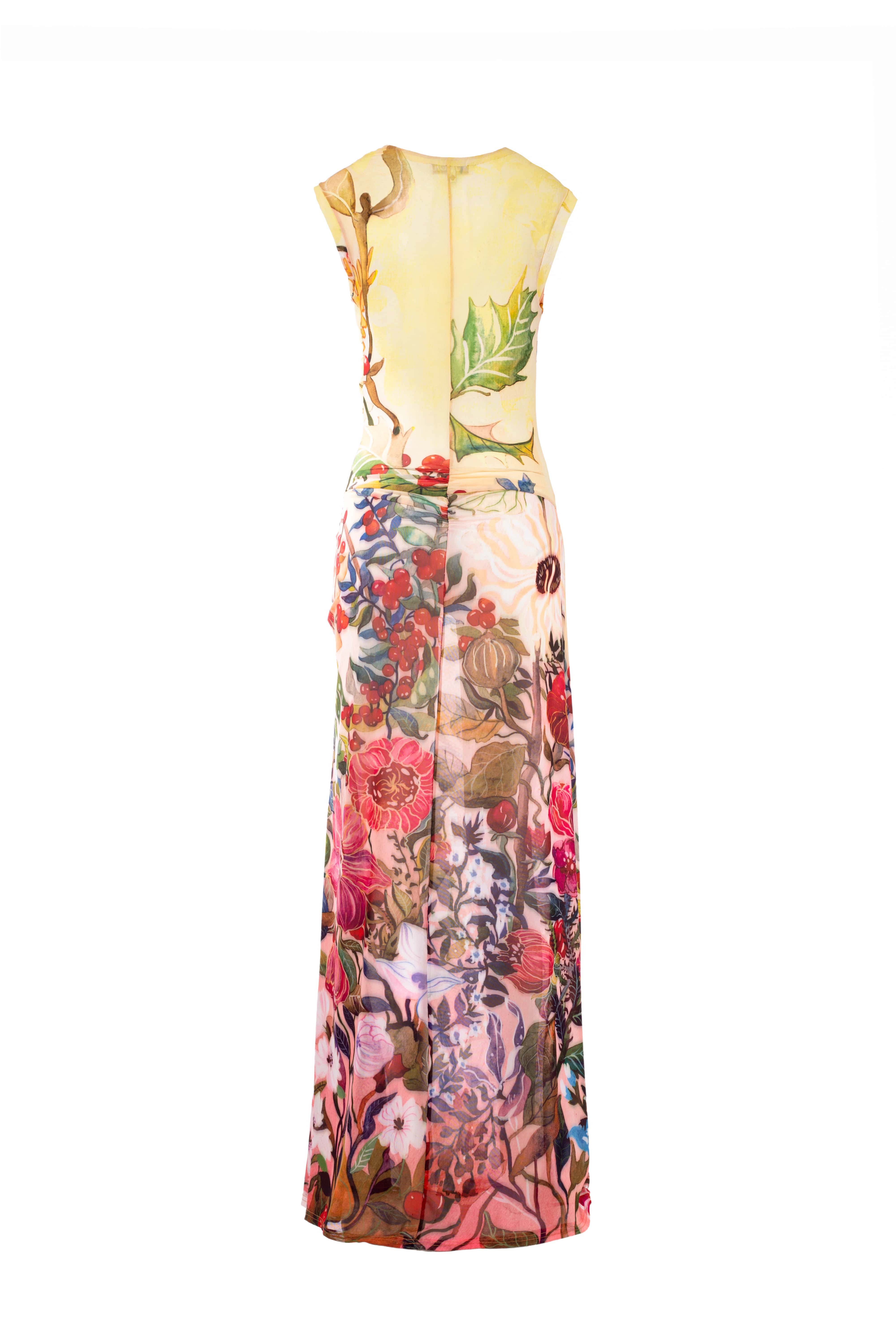 Botanical Symphony Printed Bodycon Dress