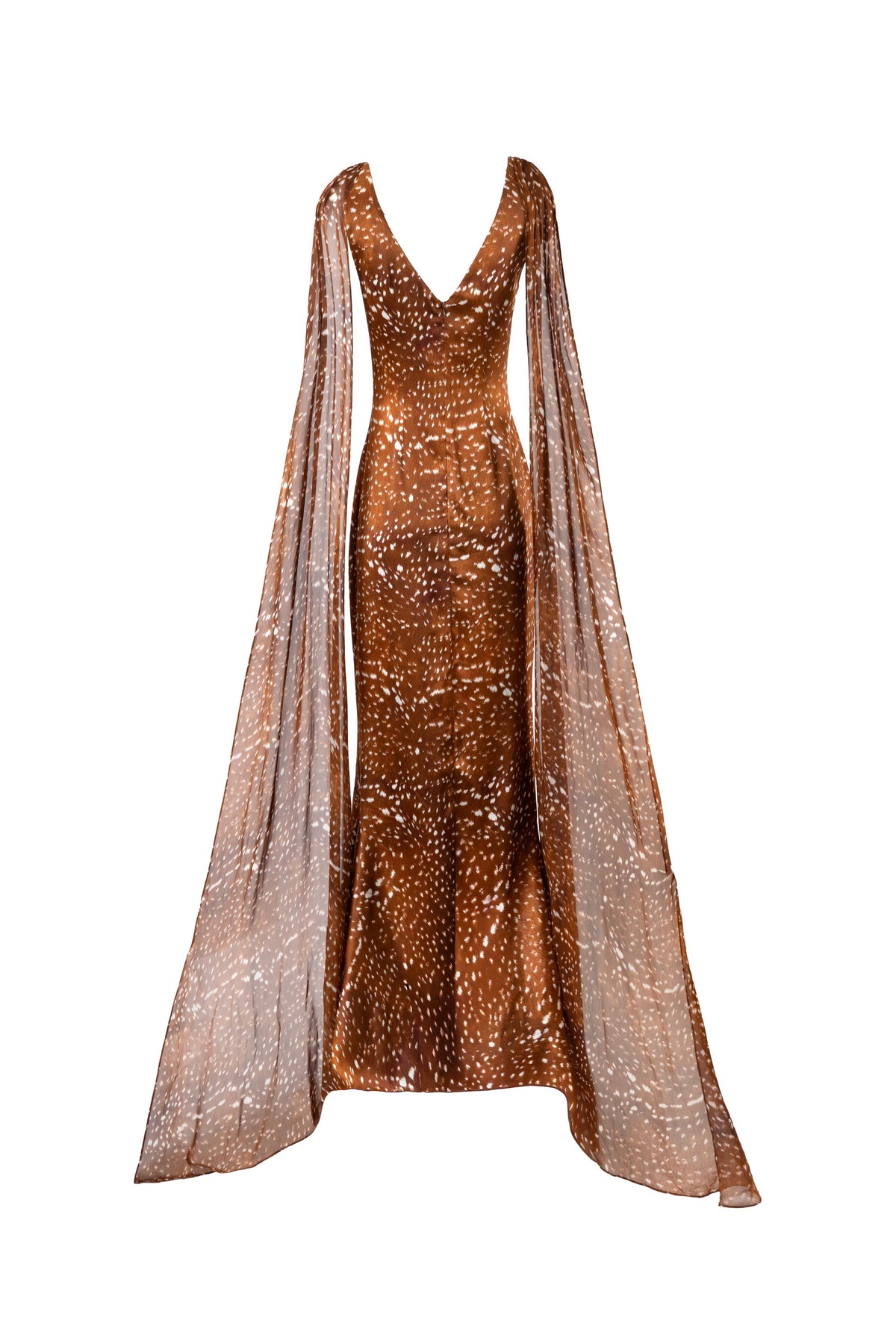 Deer Print Cape Dress