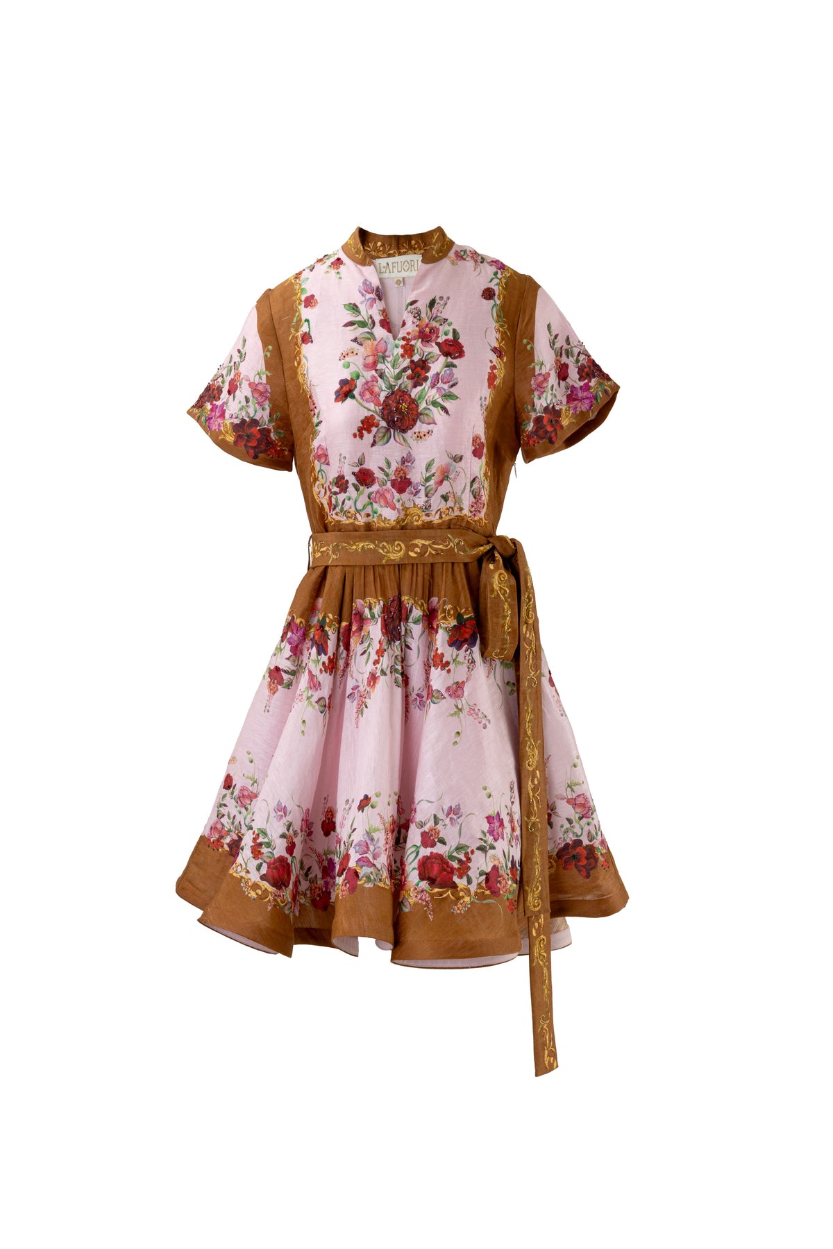 Blush Rose Belted Mini Dress