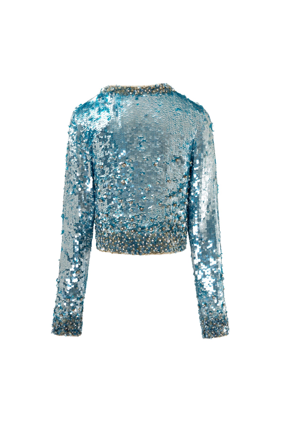Aqua Embellished Evening Jacket