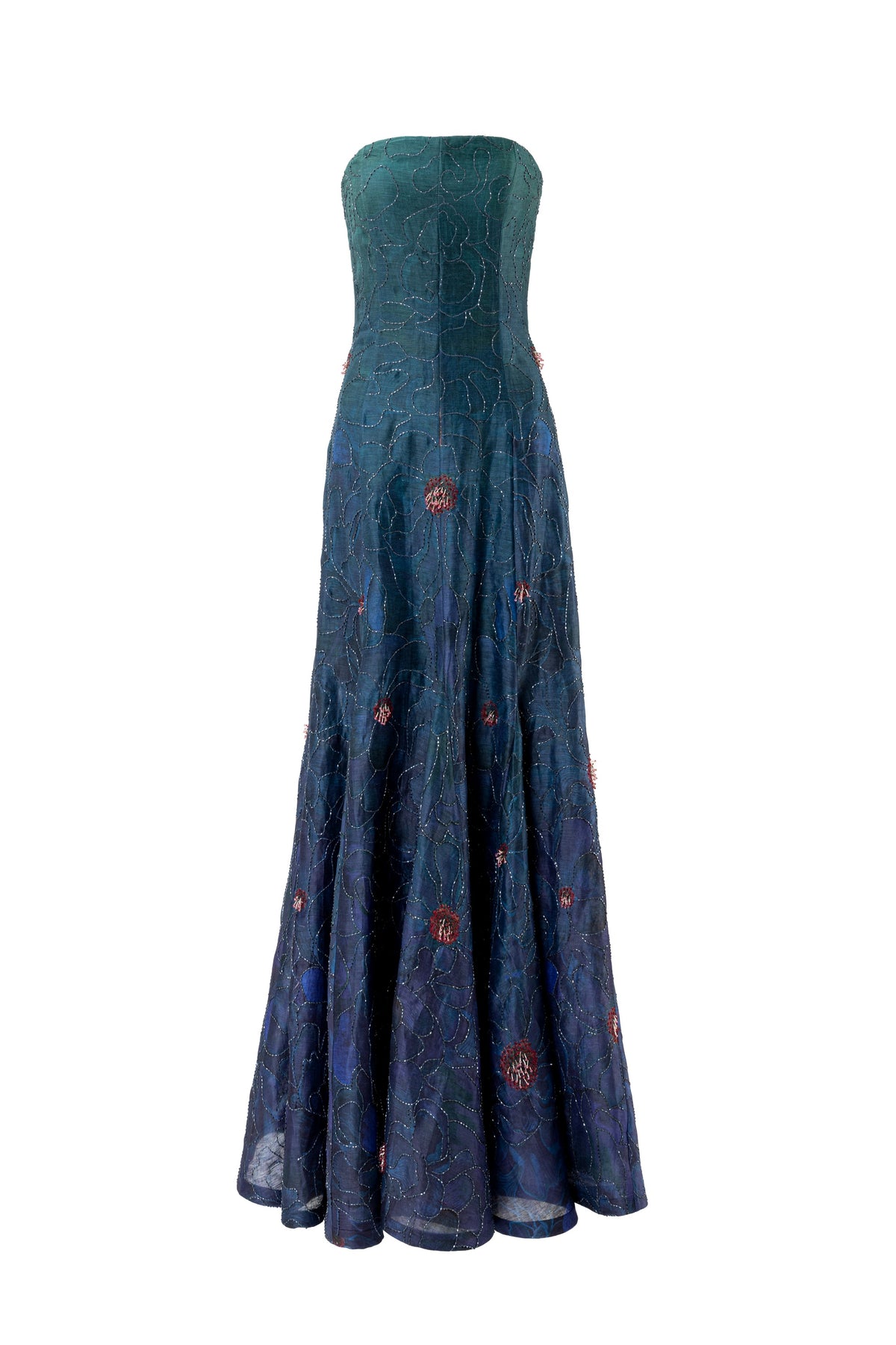 Blue Rose Burst Dress
