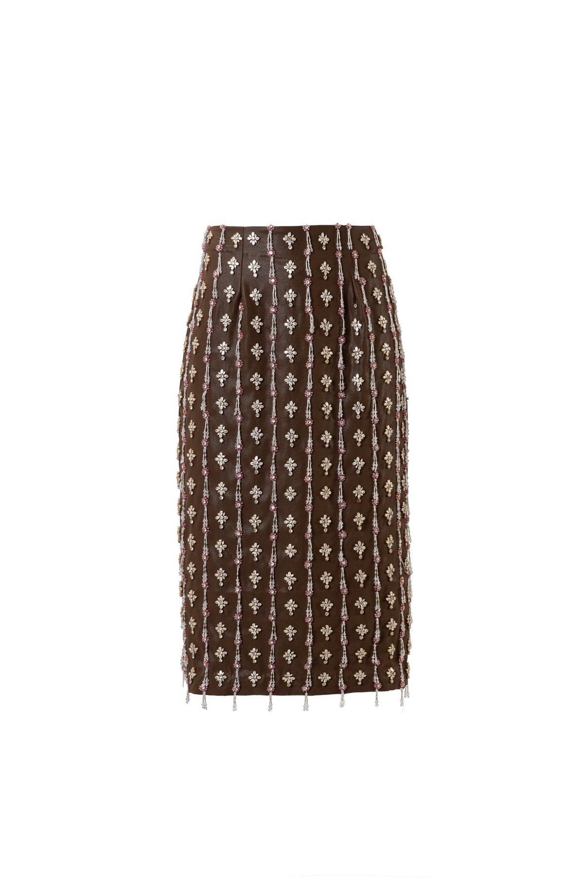 Night Siren Brown Column Skirt