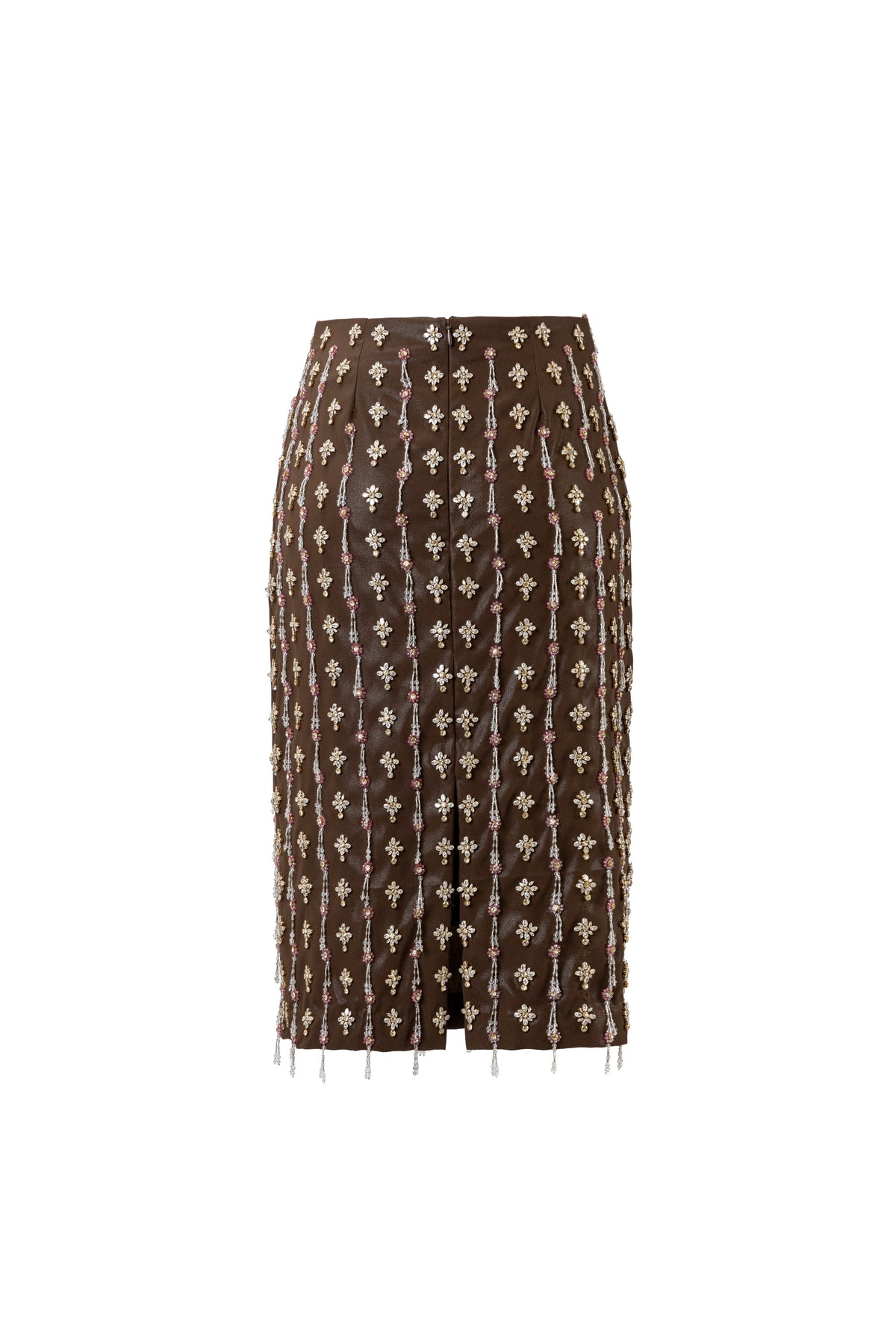 Night Siren Brown Column Skirt