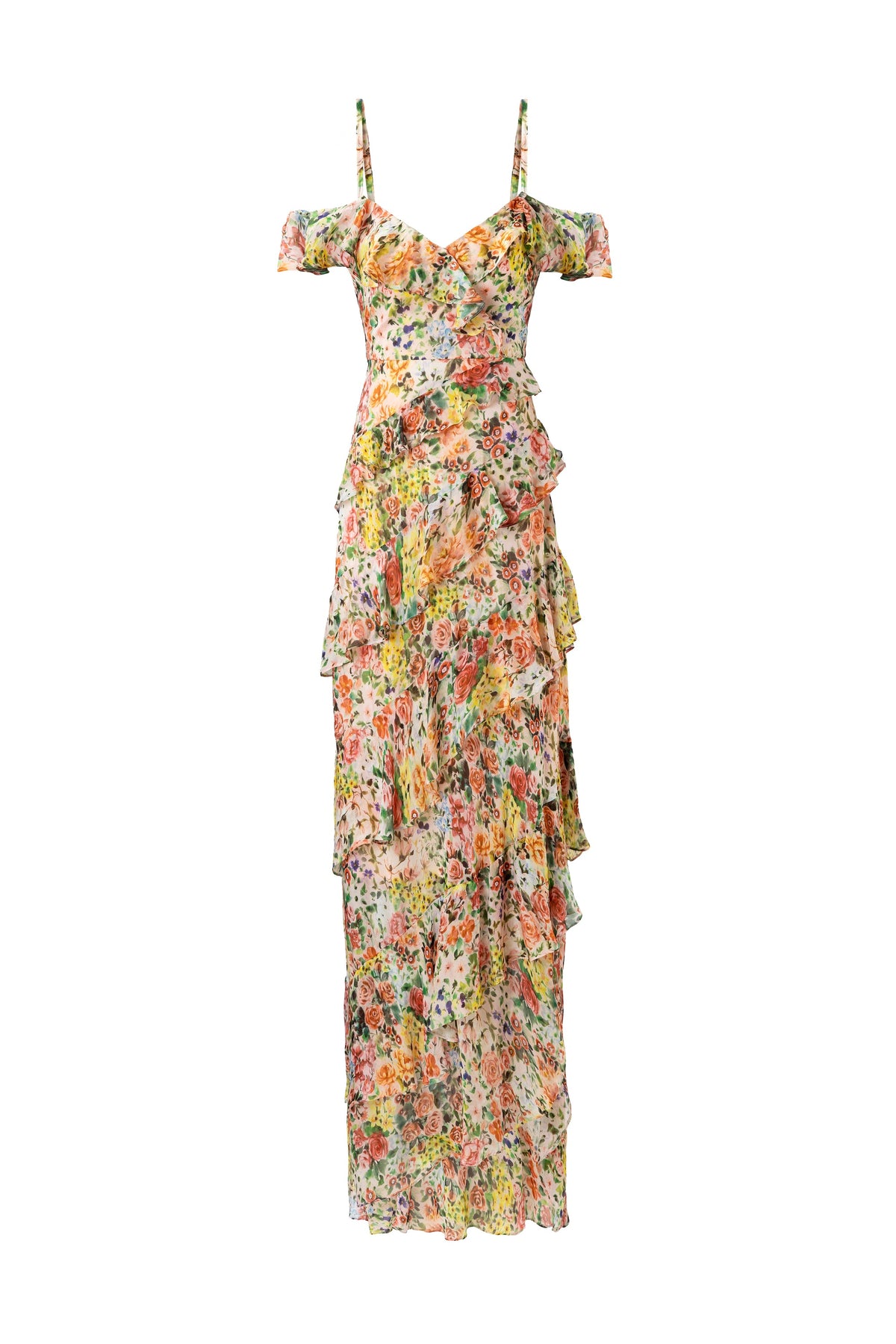 Sun Burst Floral Dress