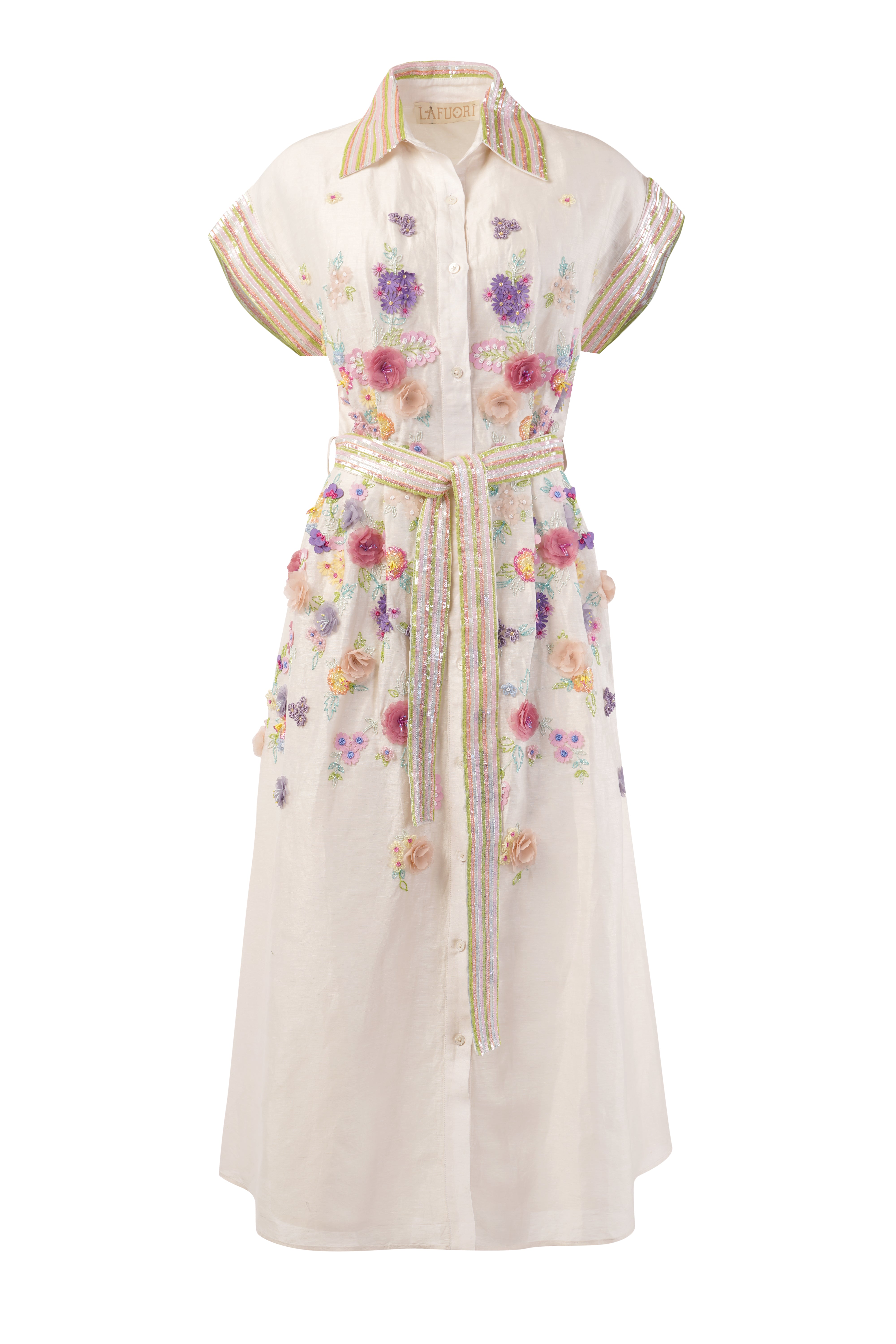 Garden Gala Glory Ivory Shirtdress