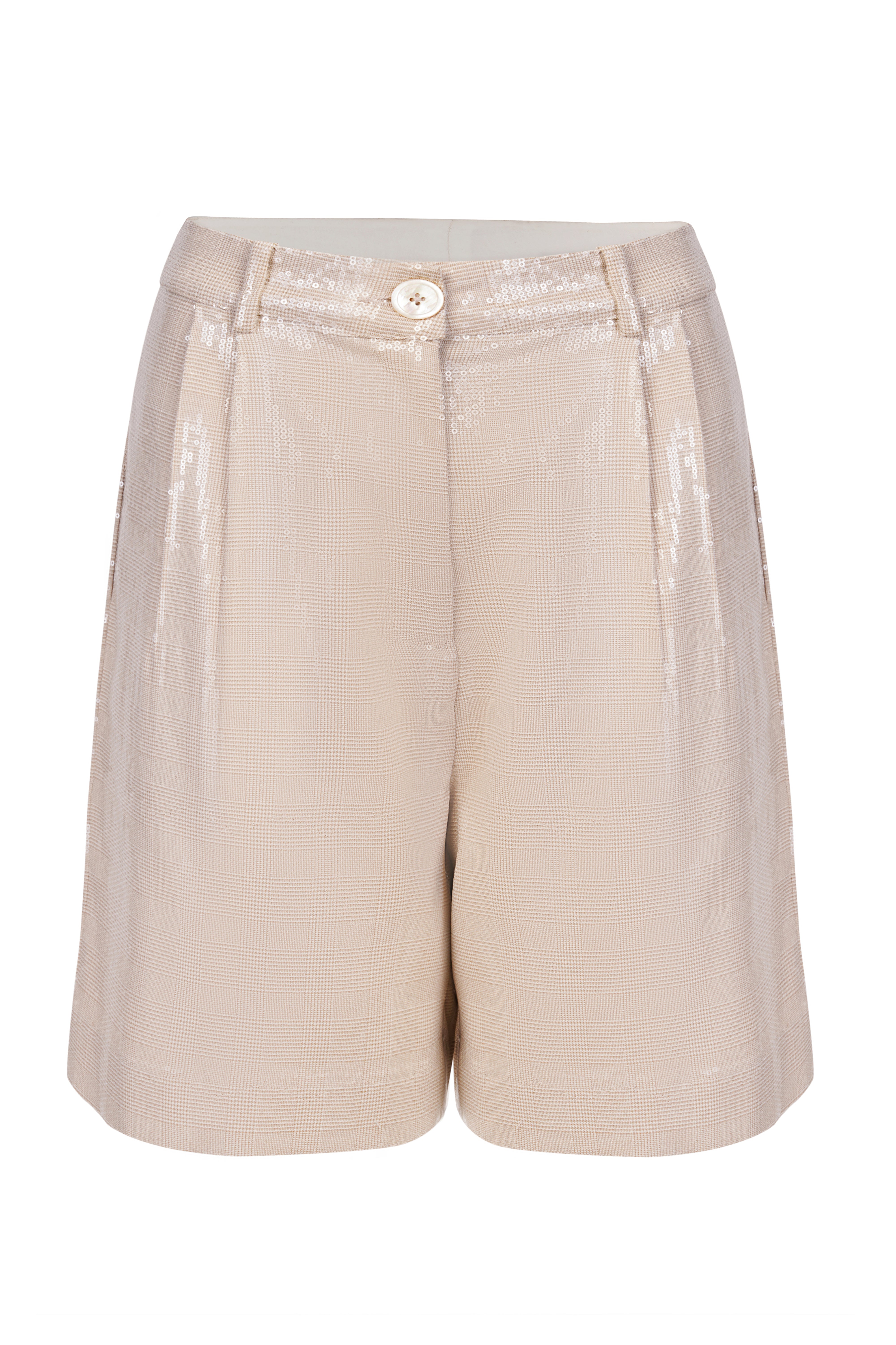 Jean Champagne Chic Embroidered Shorts