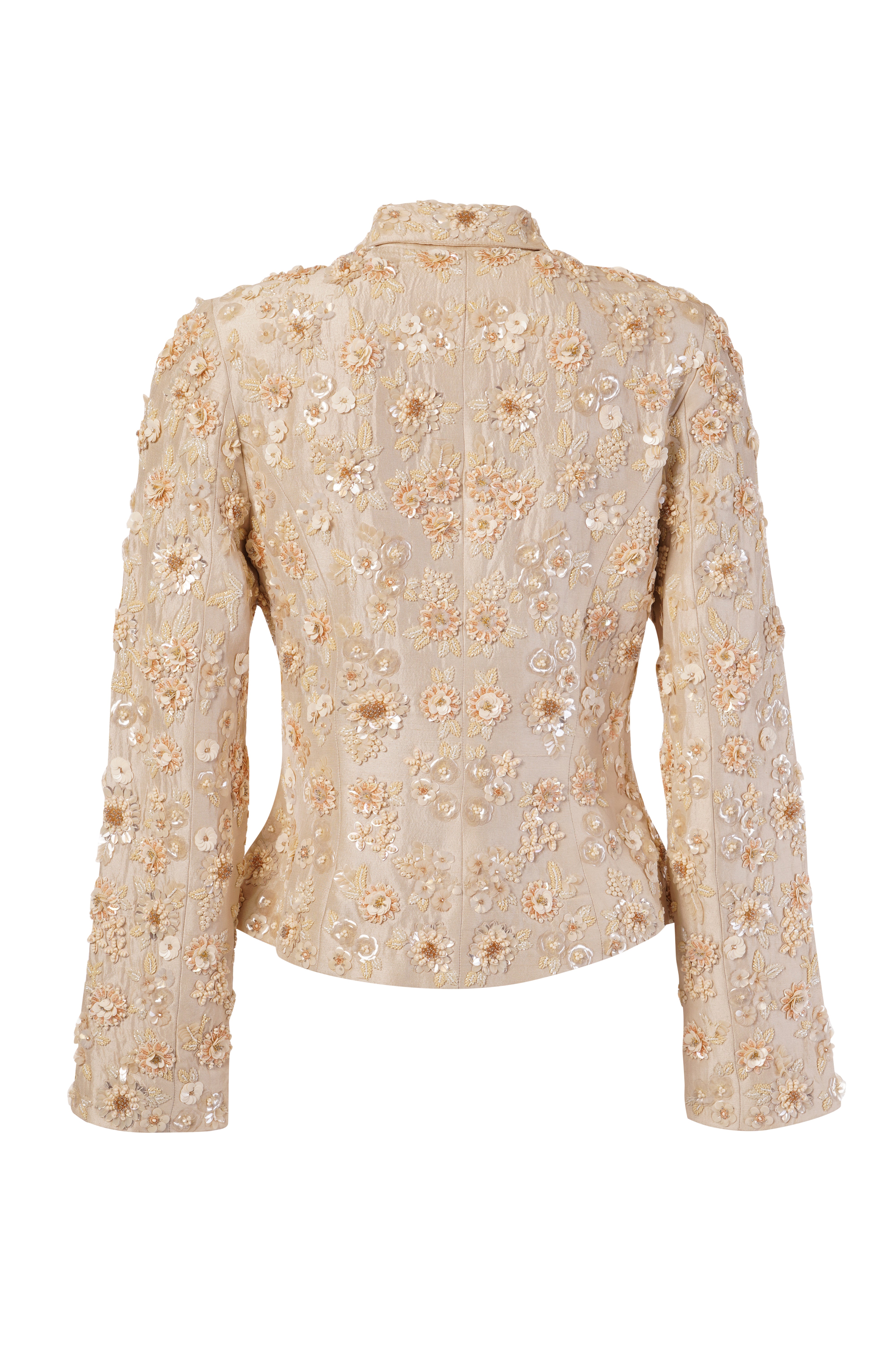 Genith Cream Fleur Fitted Jacket