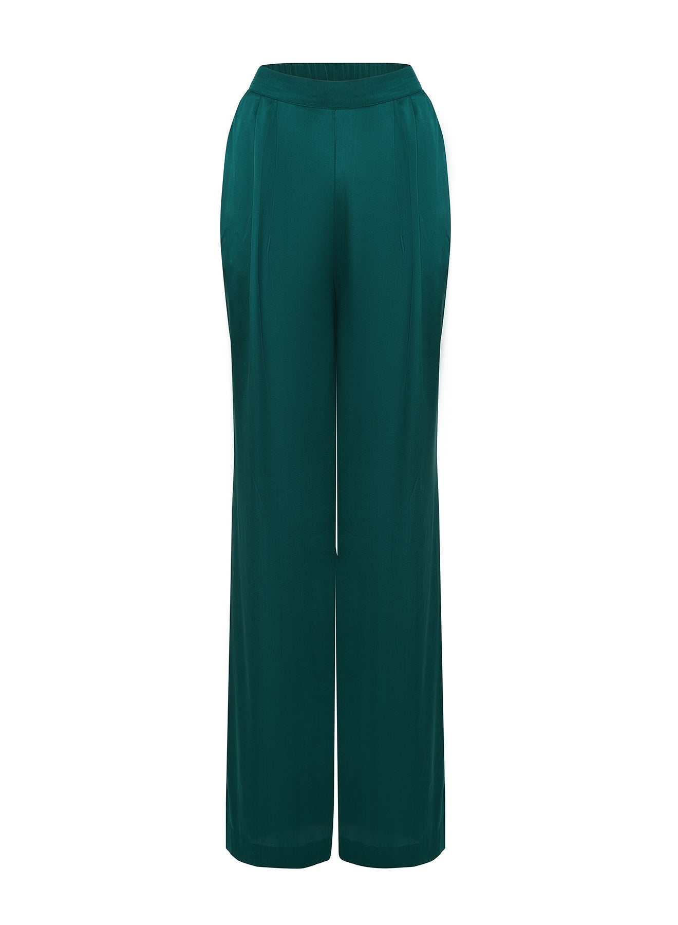 Cara Cadmium Green Satin Pants