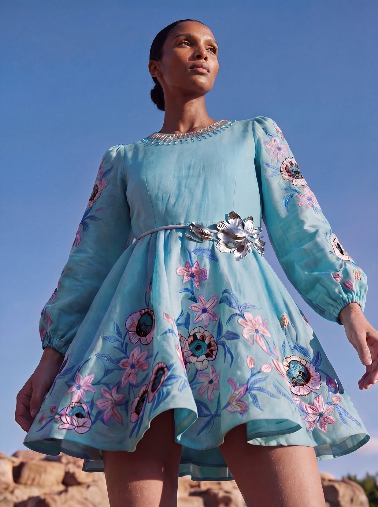 Cerulean Court-Garden Mini Dress