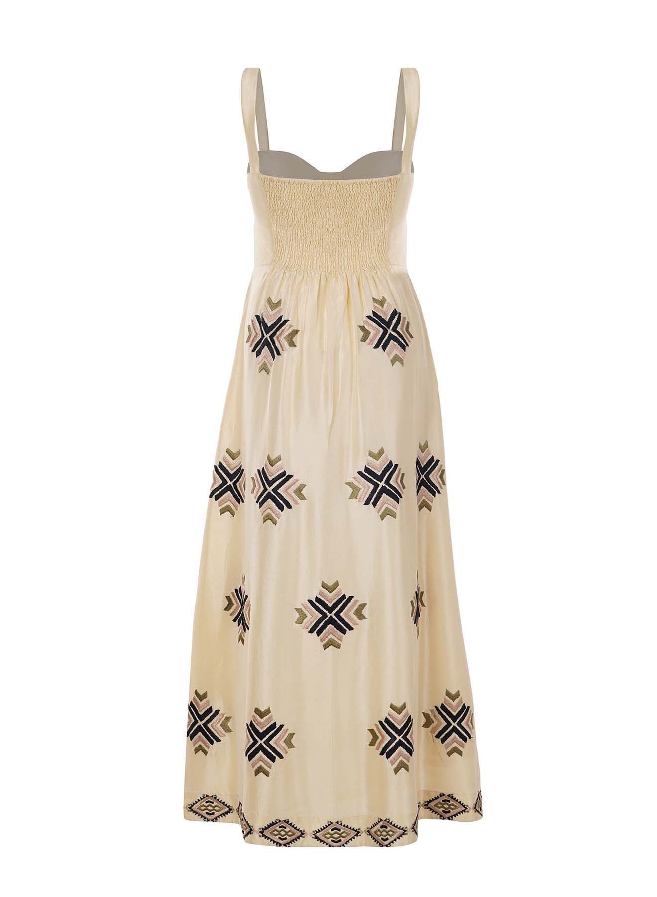 Clara Ivory Embroidered Dress