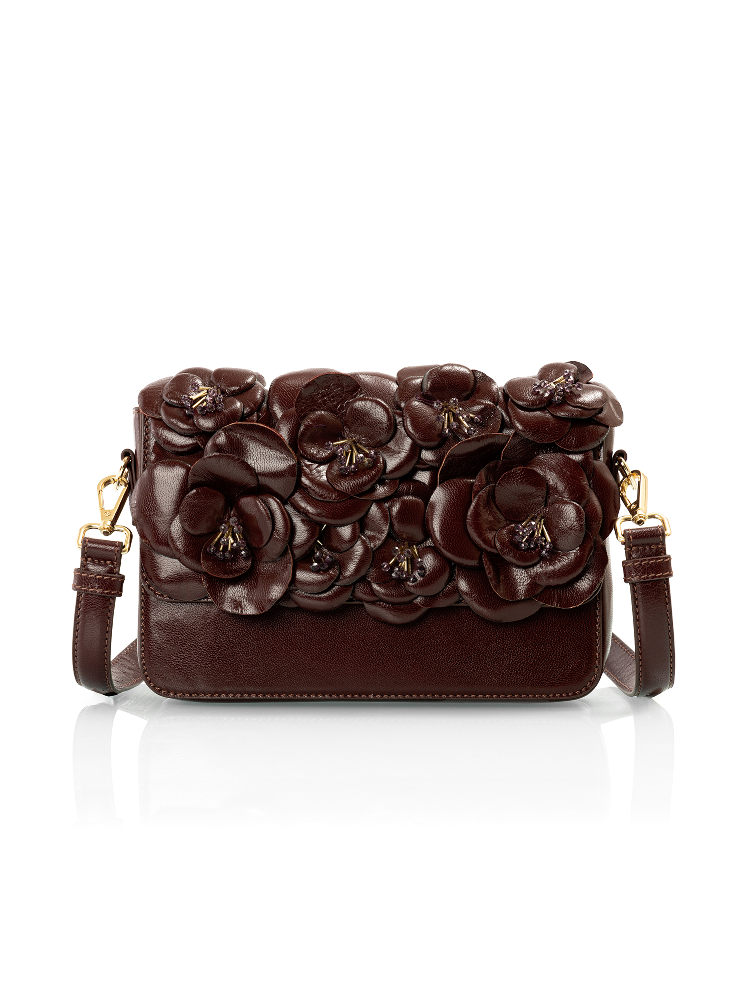 Luxury cherry leather shoulder bag styled for office parties, weddings, and refined evenings
