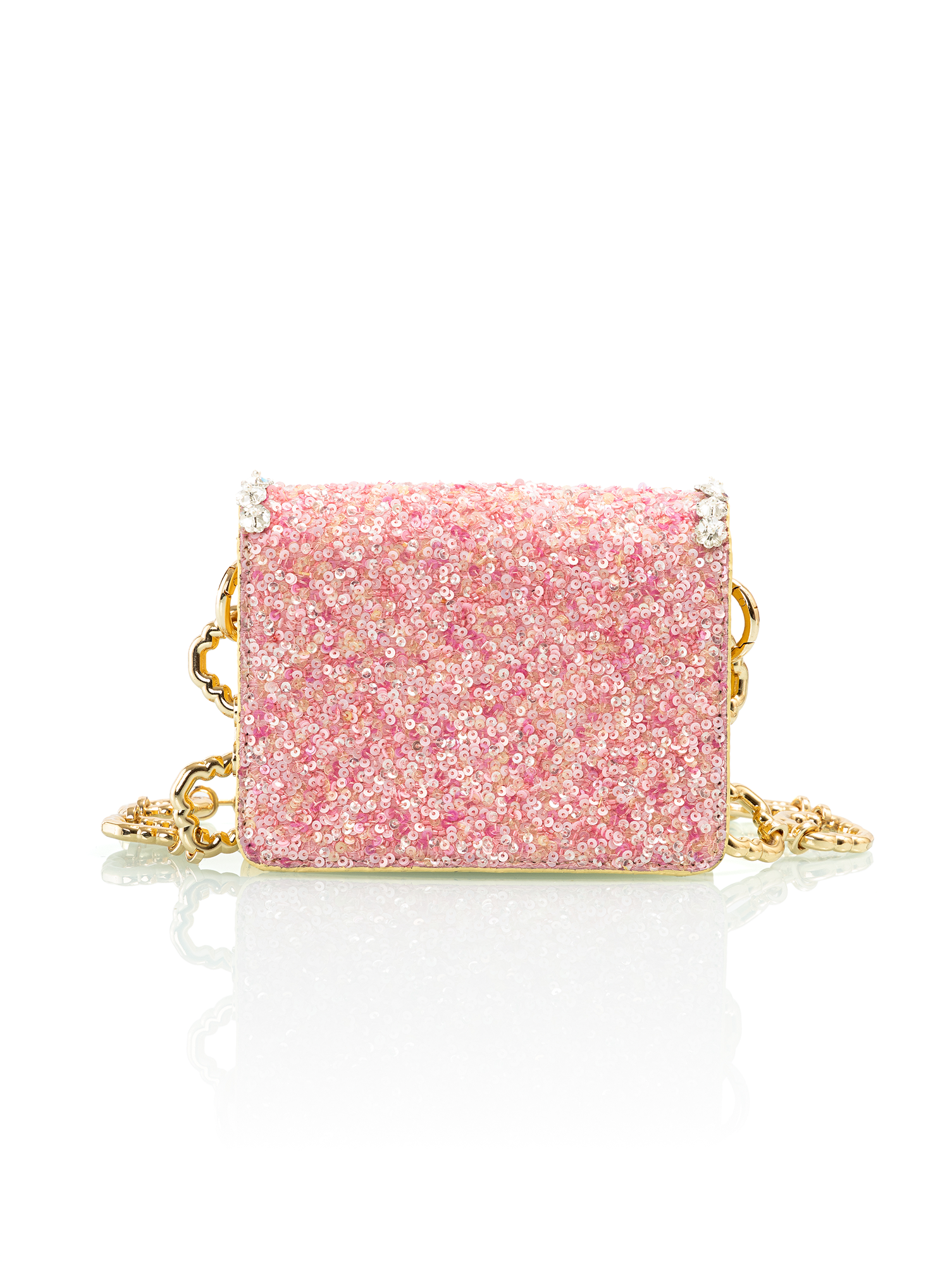 Hand embroidered leather hobo bag featuring aari embroidery designed as a luxury party accessory
