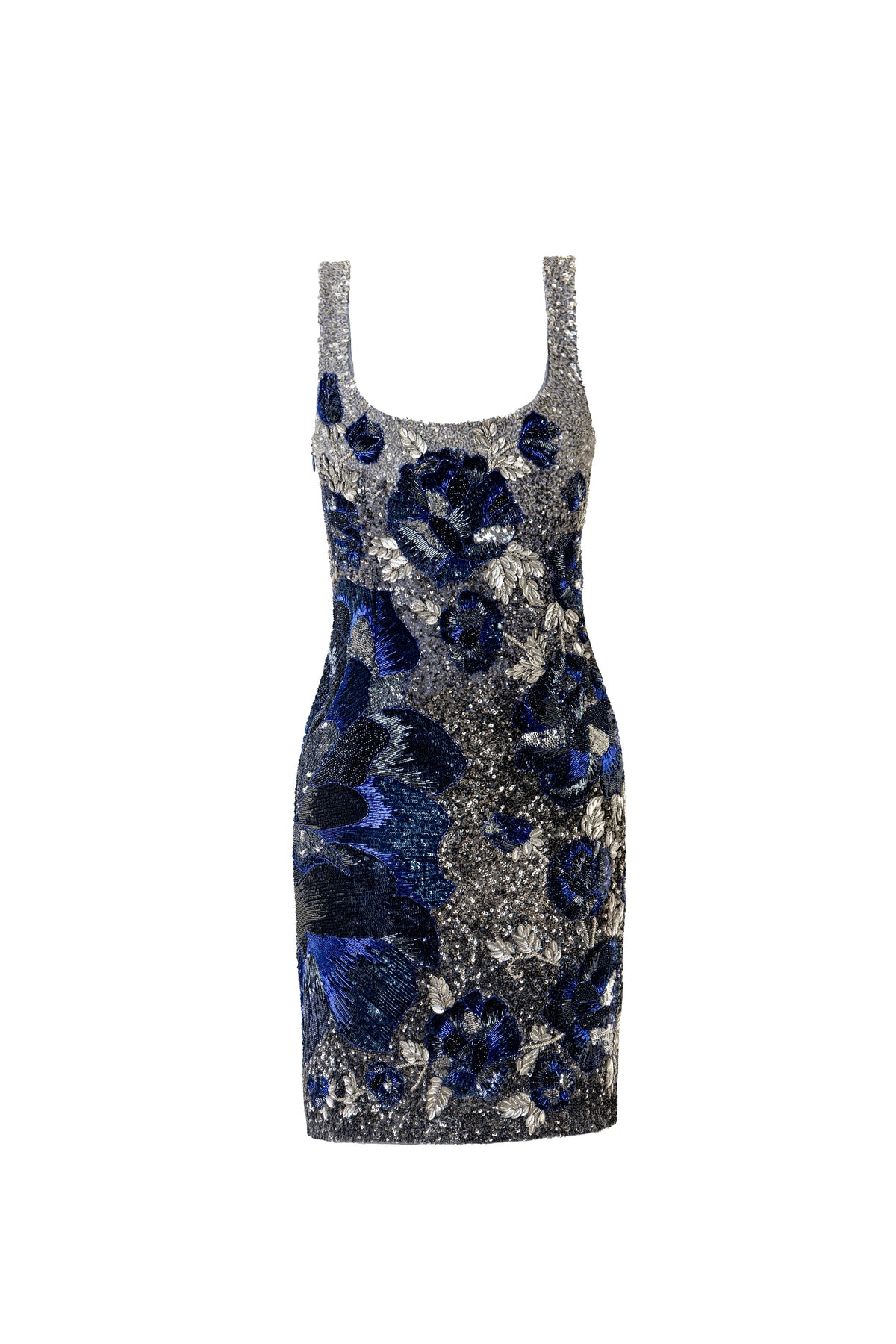 Midnight Rose Embellished Mini Dress