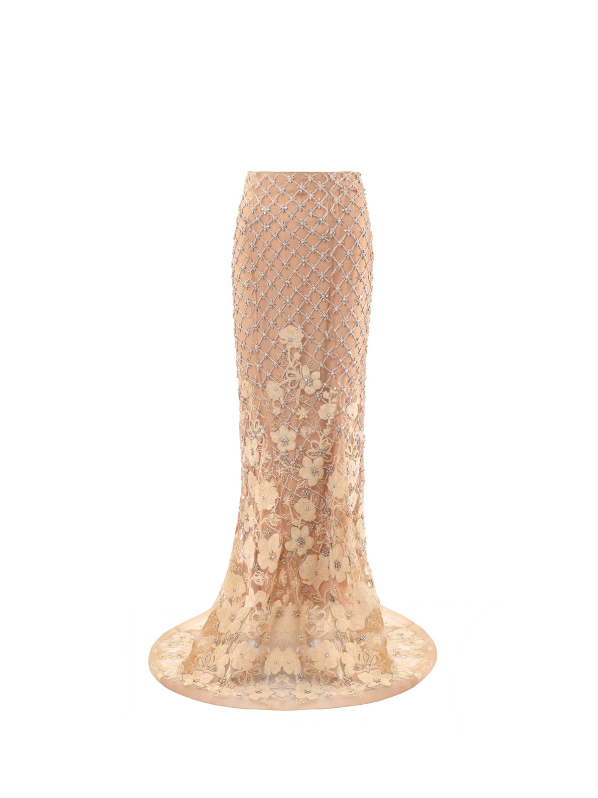 Champagne Veil Embellished Skirt
