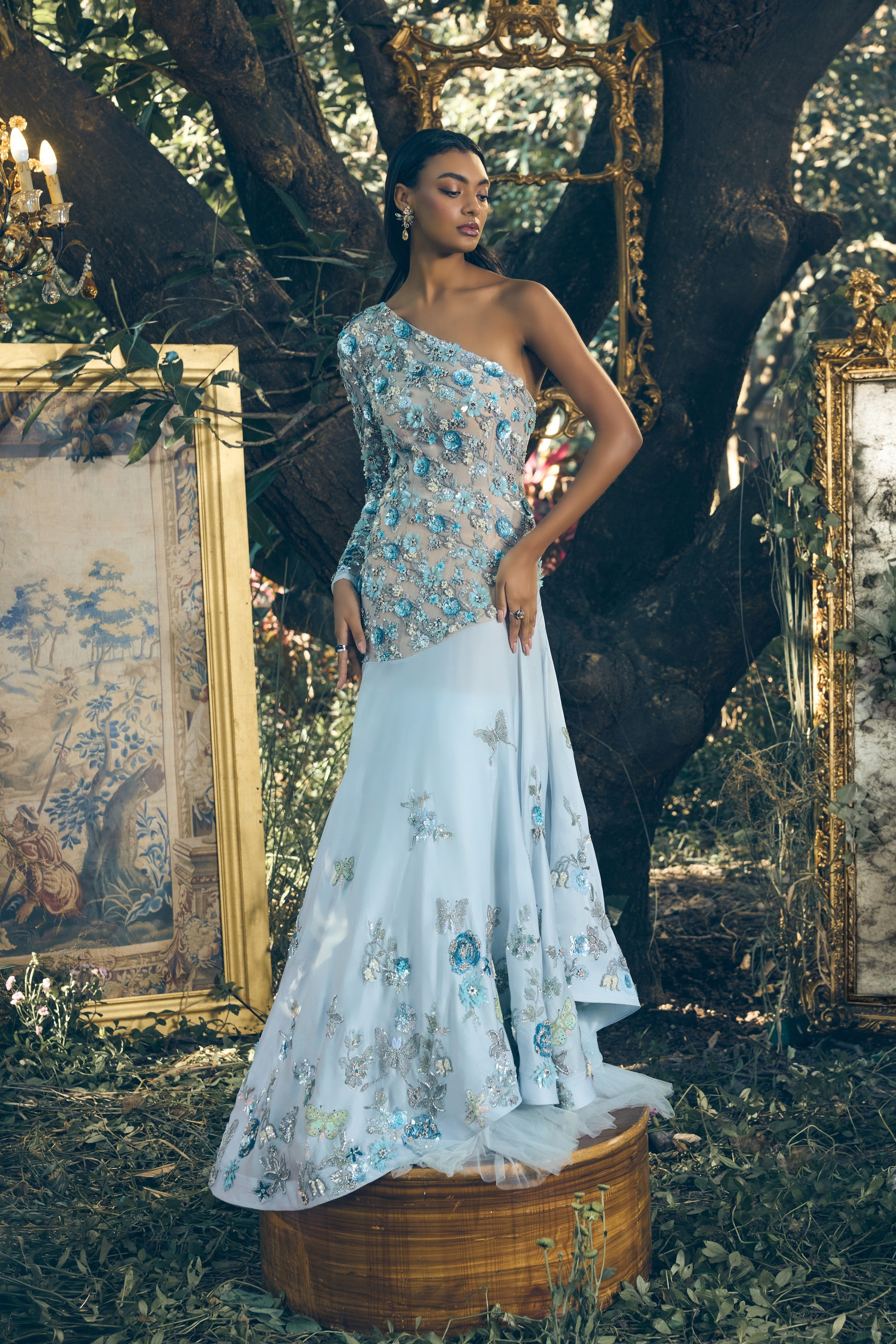 Bare Blue Twirl Dress