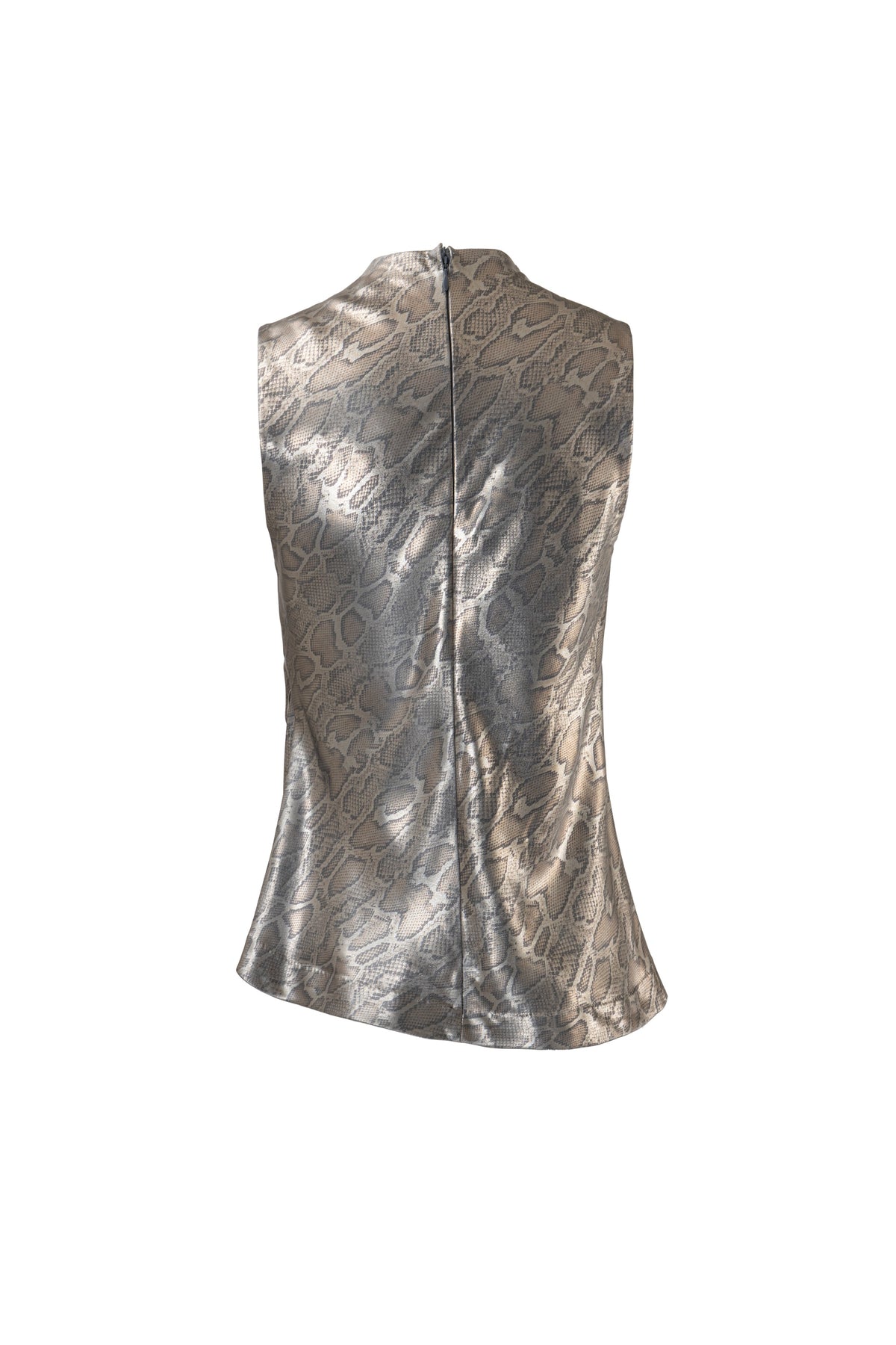 Champagne Smoke Cowl Neck Top
