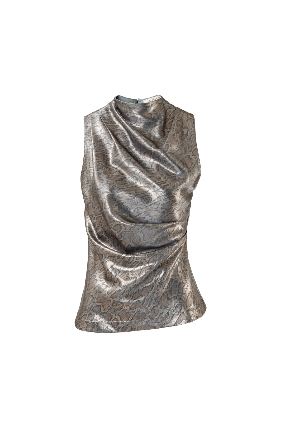 Champagne Smoke Cowl Neck Top