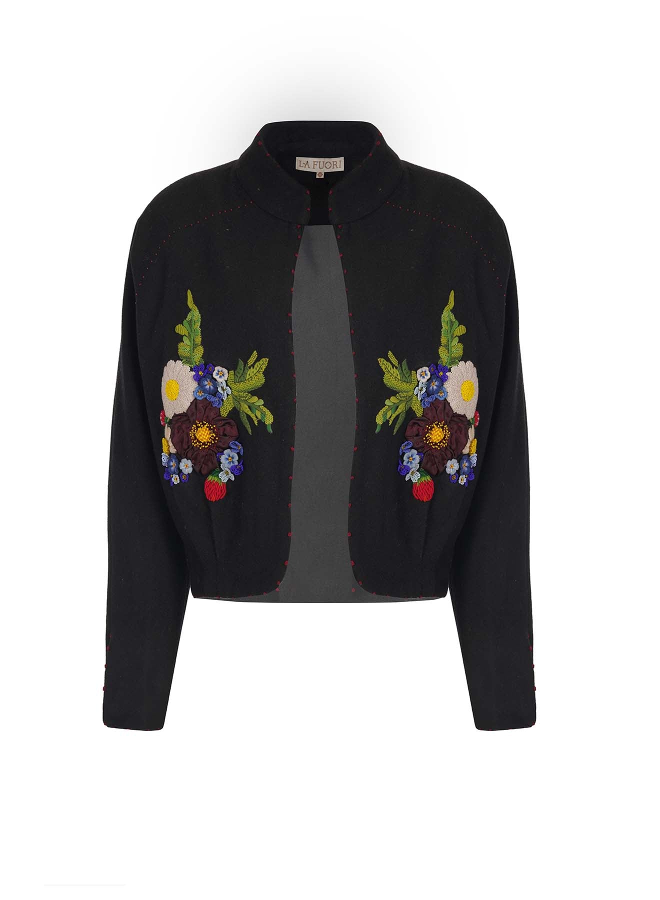 Cye Wool Embellished Bomber